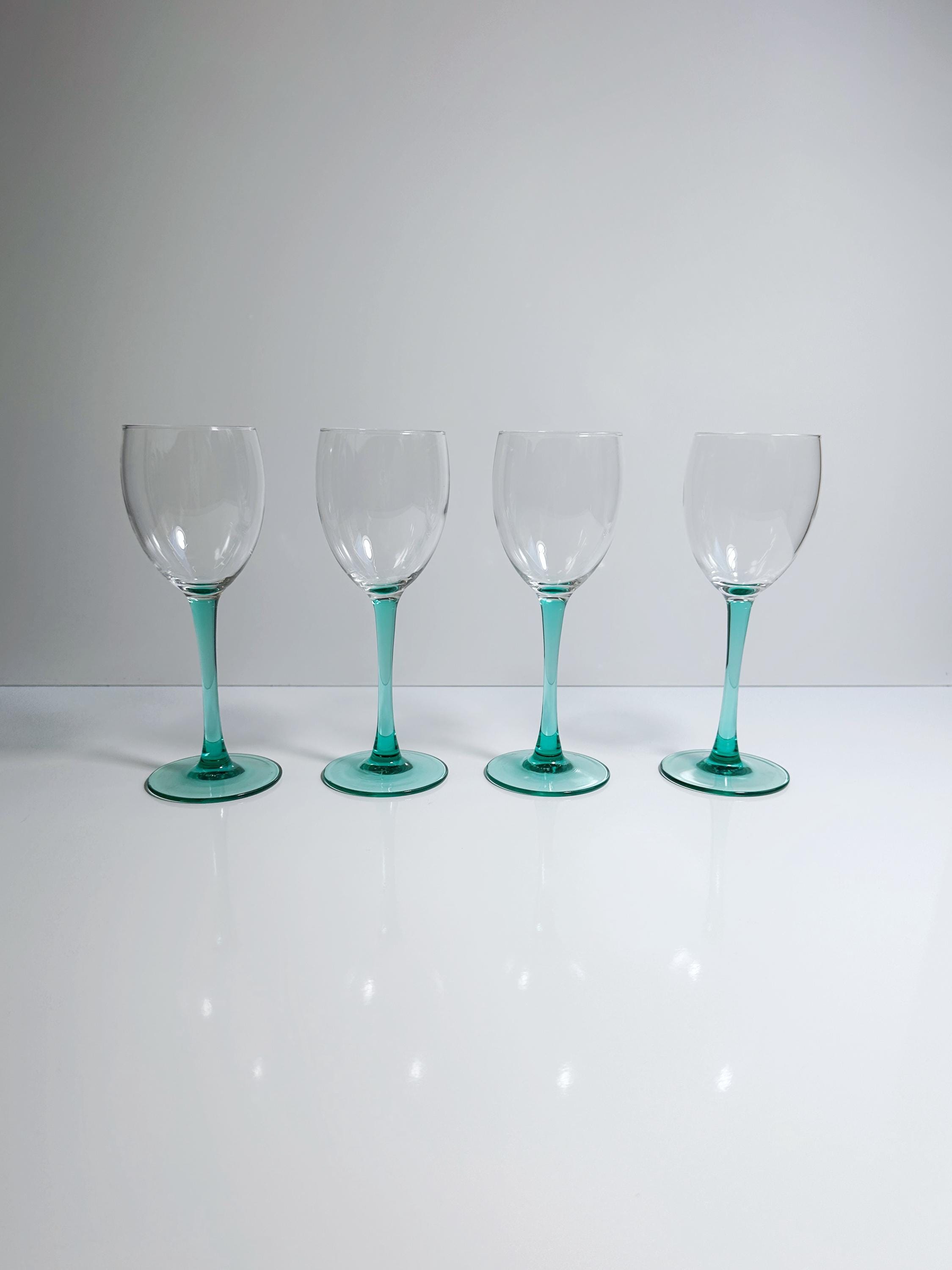 4x Vintage Weinglas Frankreich 1980er Jahre