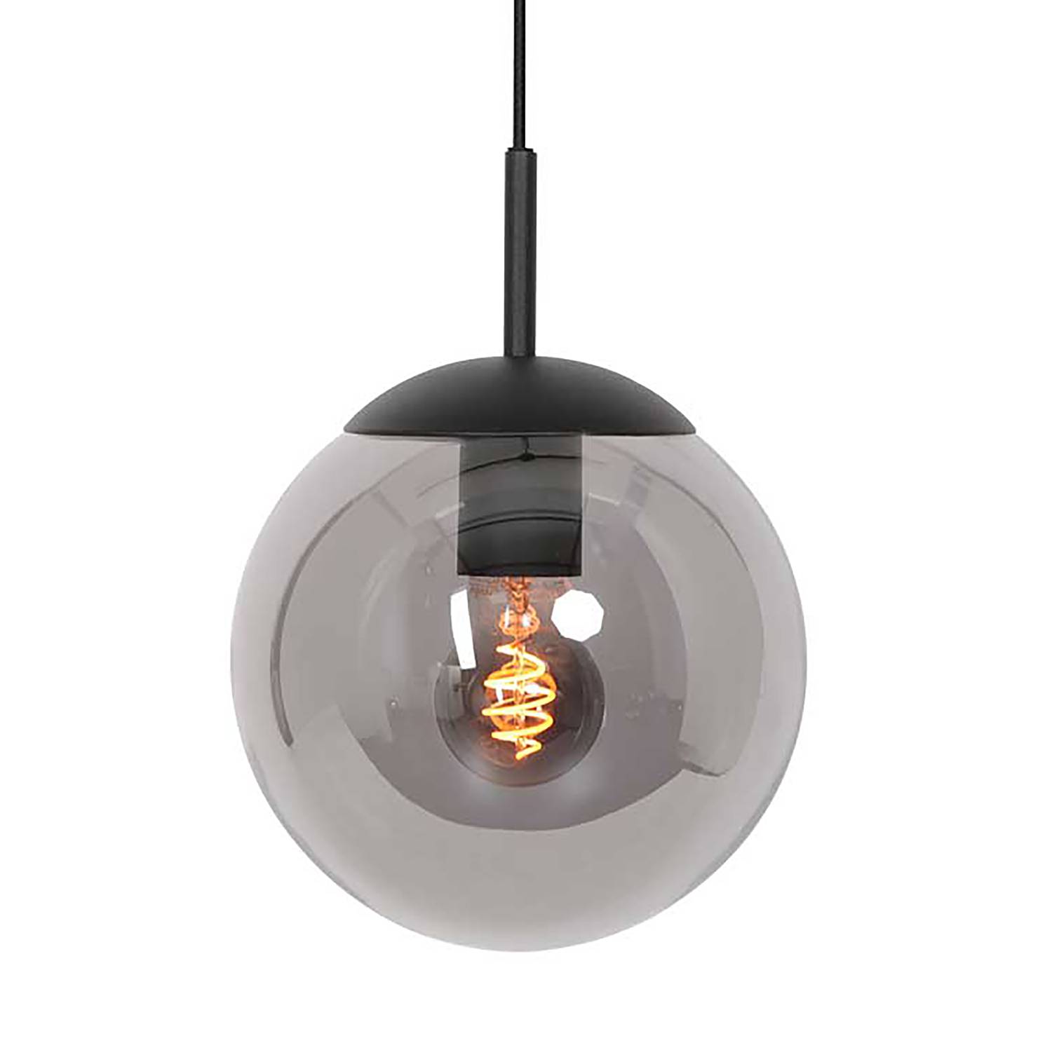1-Flame Bollique Pendant Lamp Aluminum Black