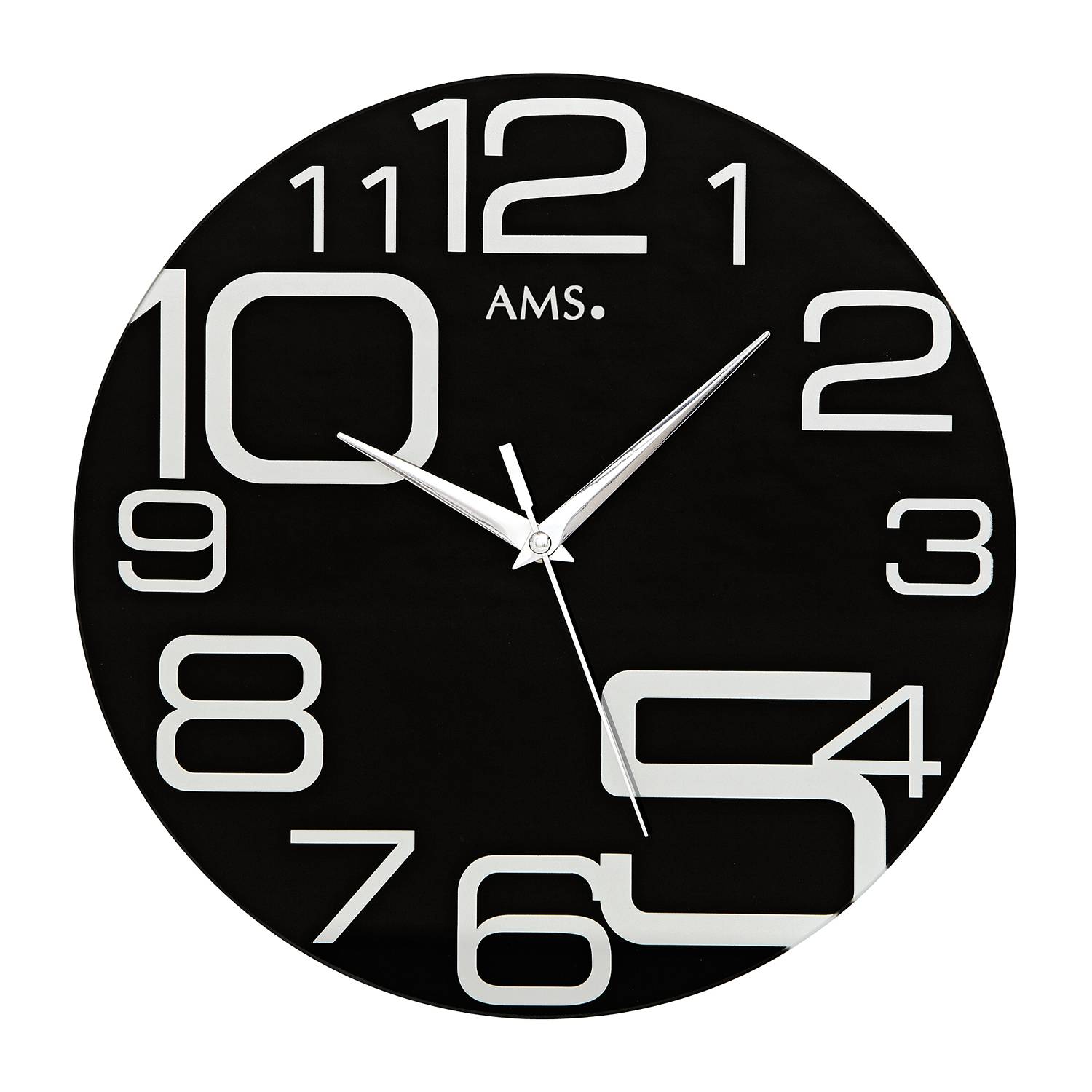 Wanduhr Naranjo Quarz Schwarz