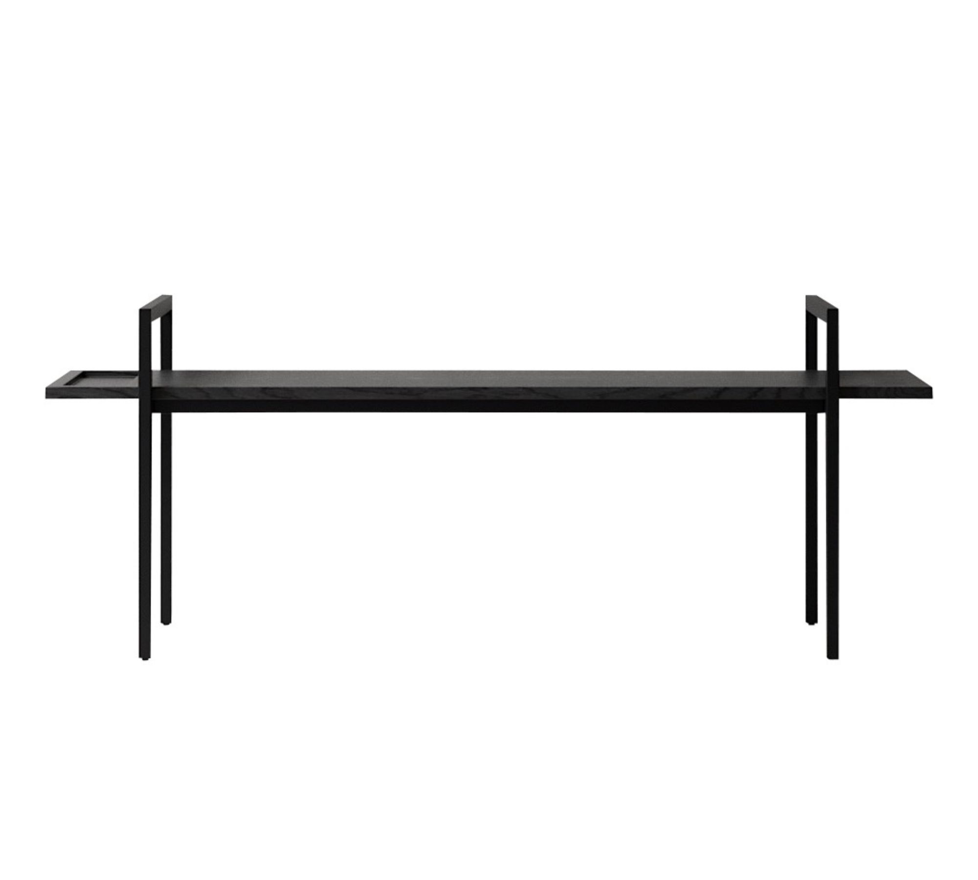 Bank Massivholz Metall Schwarz