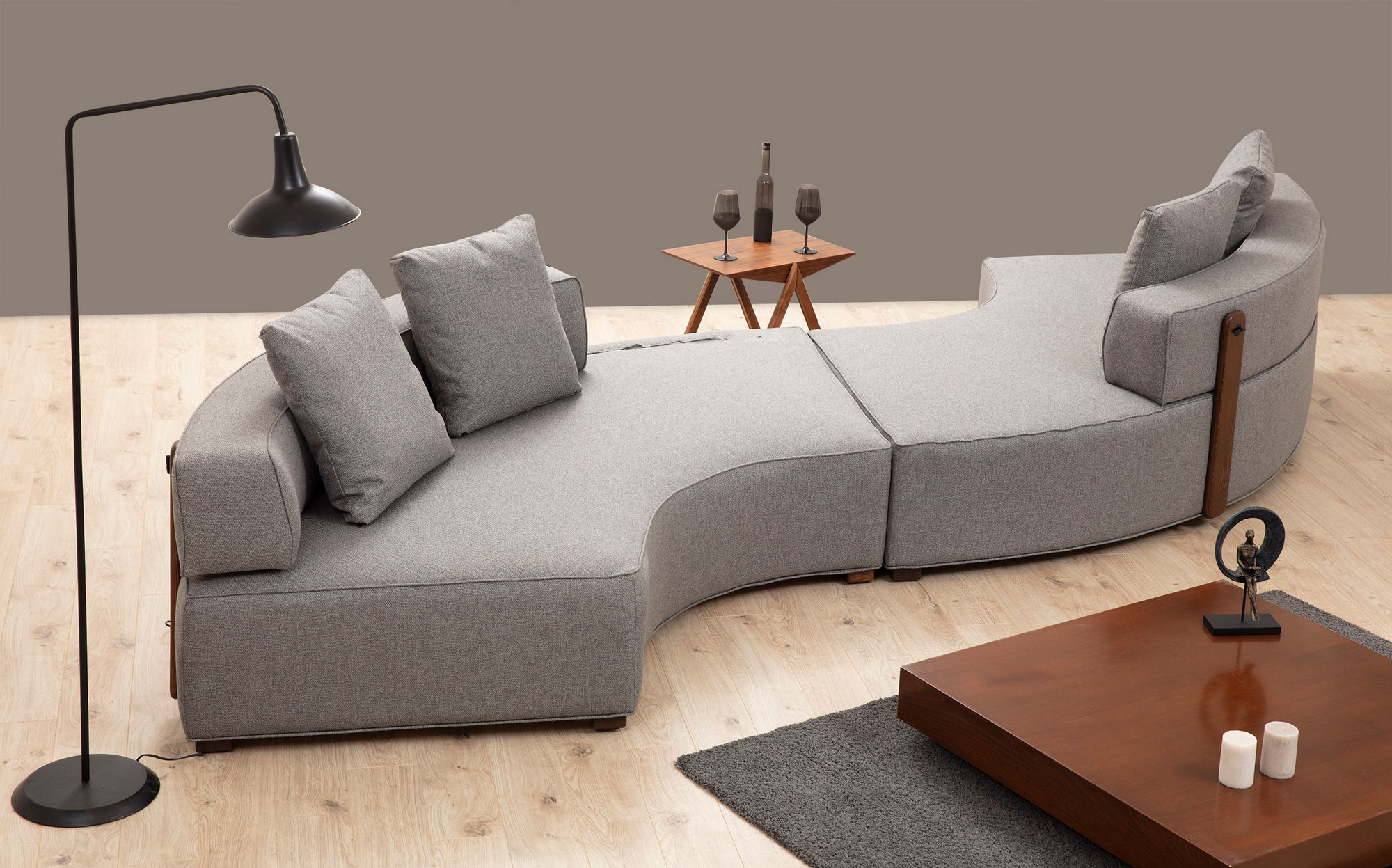 Gondol-5 Sofa Grau