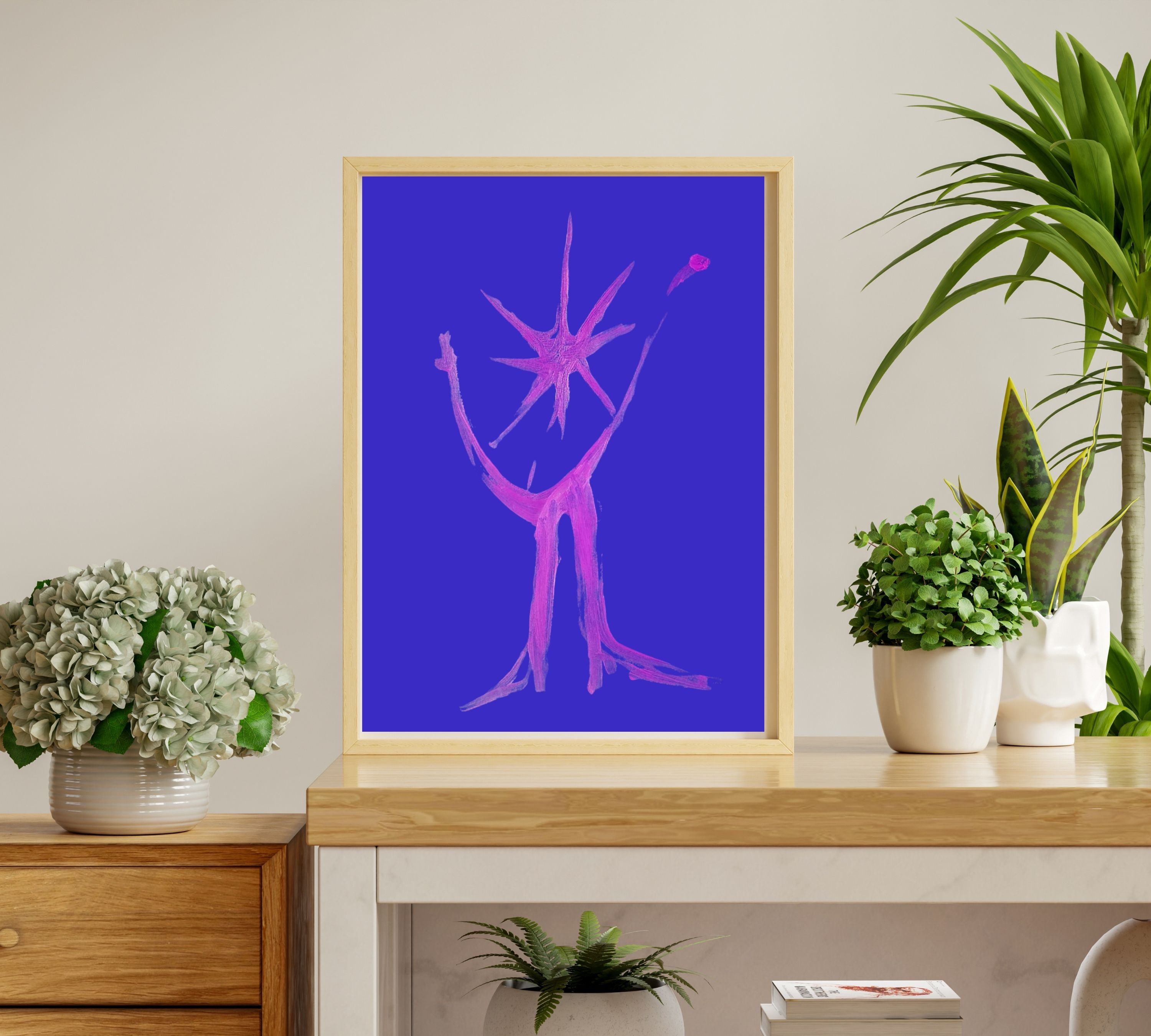 Amuleto Azzurro Kunstdruck Mehrfarbig