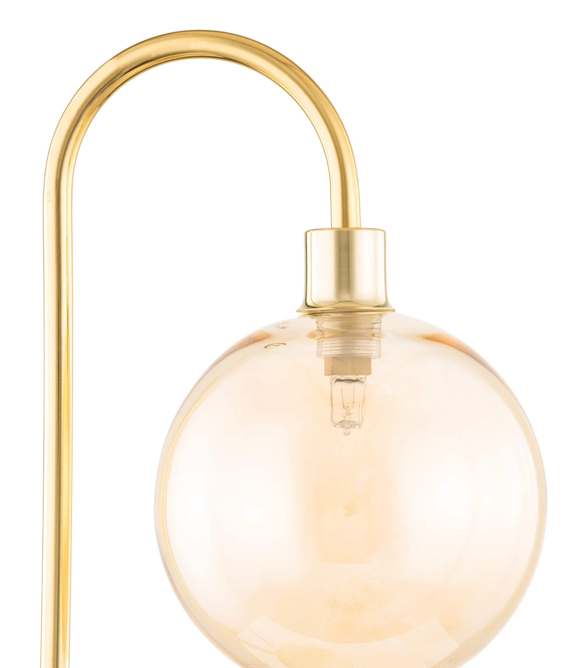 Tischlampe 1-flammig Glas Metall