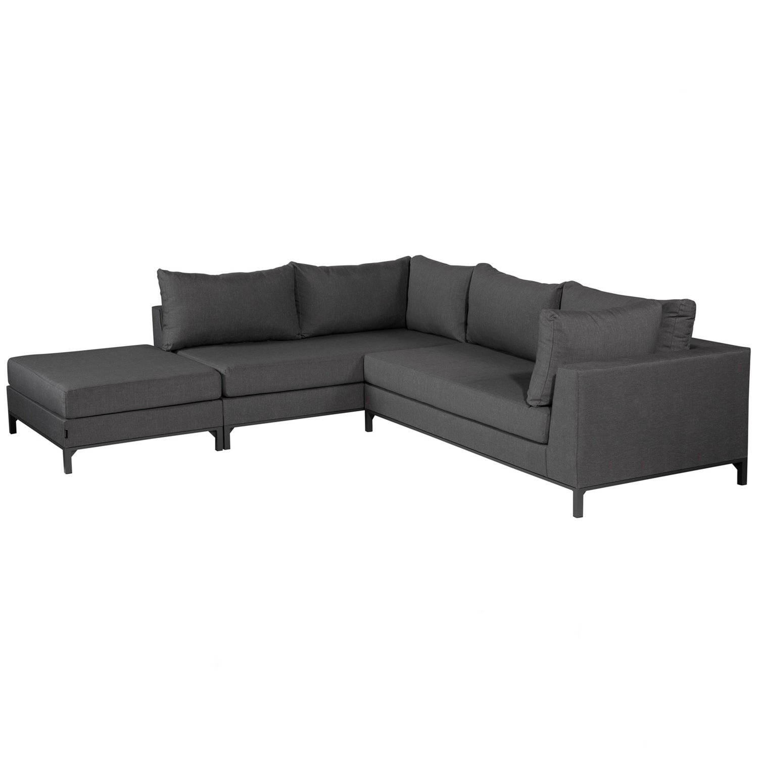 Sicilie Garten Lounge Set Links Dunkelgrau