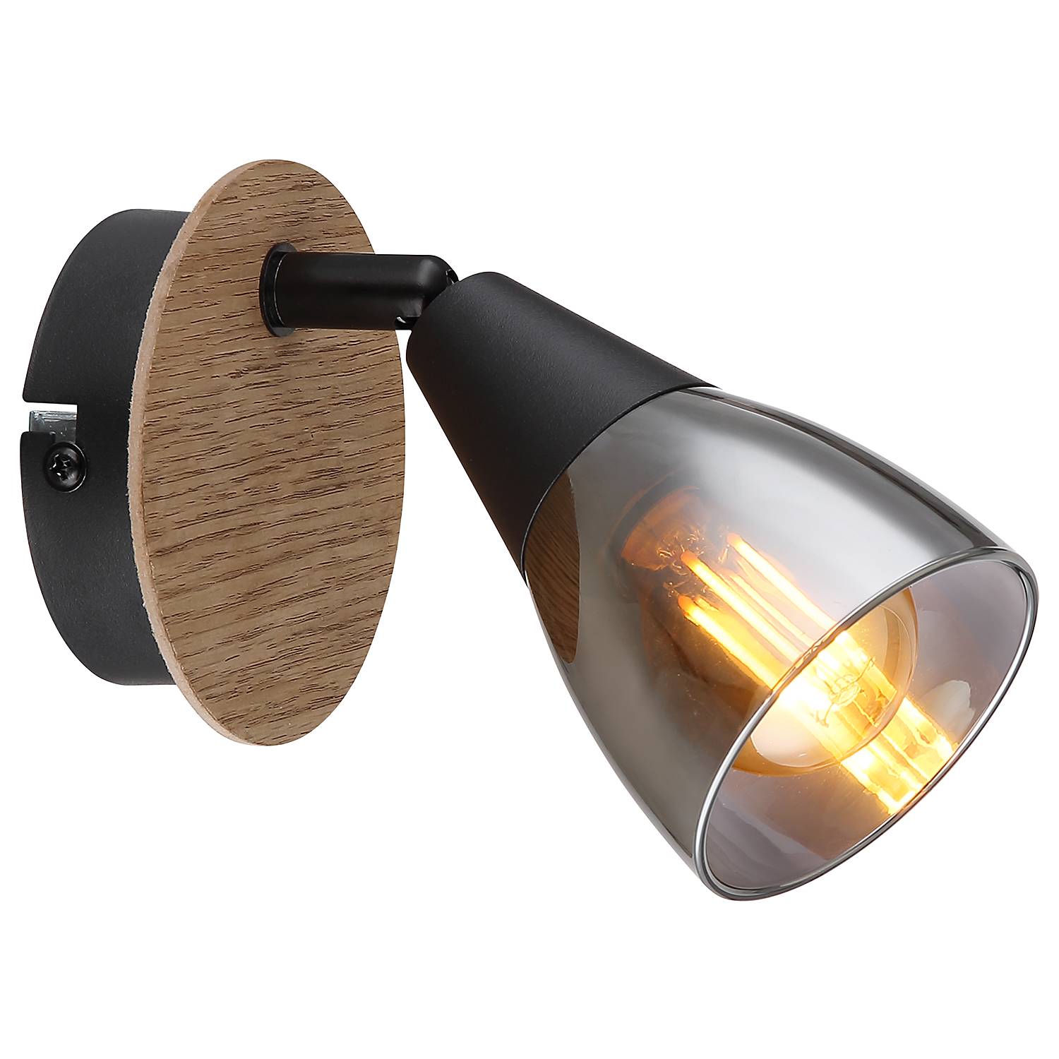 Mubby Wandleuchte Farbglas Eisen 1-flammig