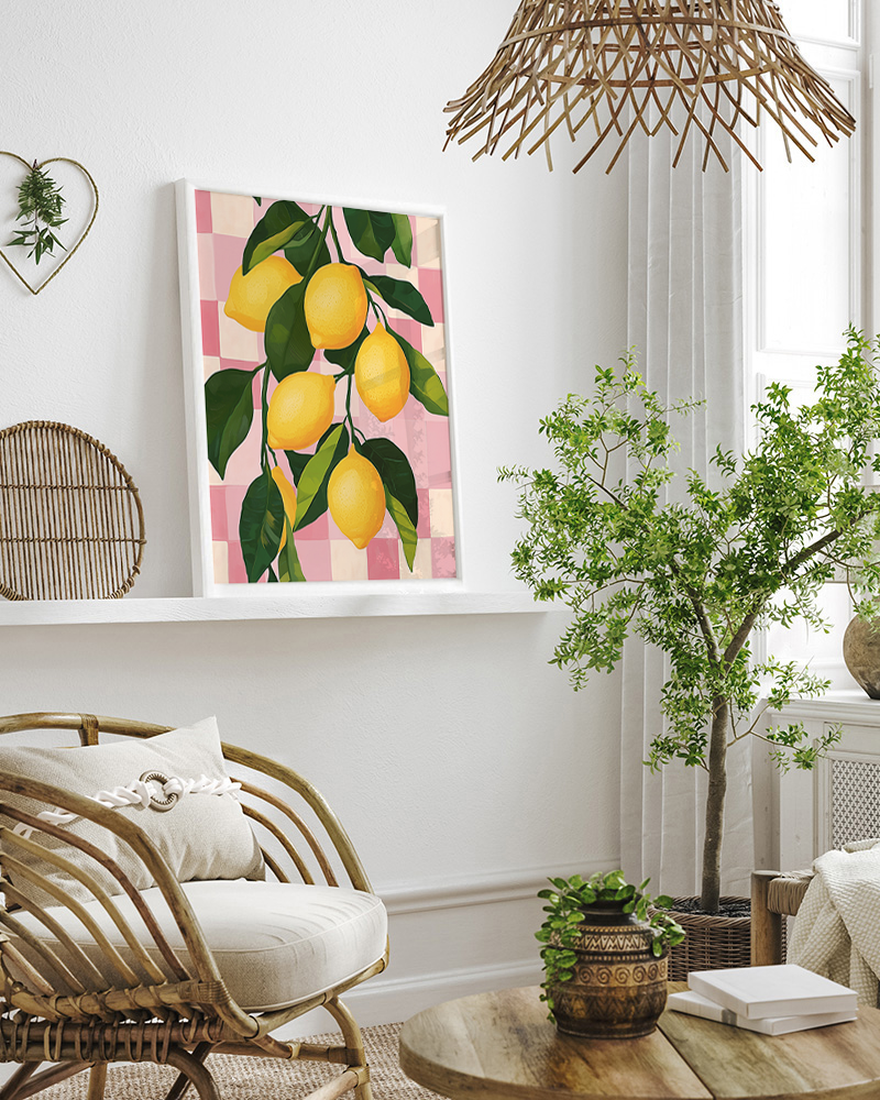 Citrus Art Kunstdruck mit Rahmen Mehrfarbig
