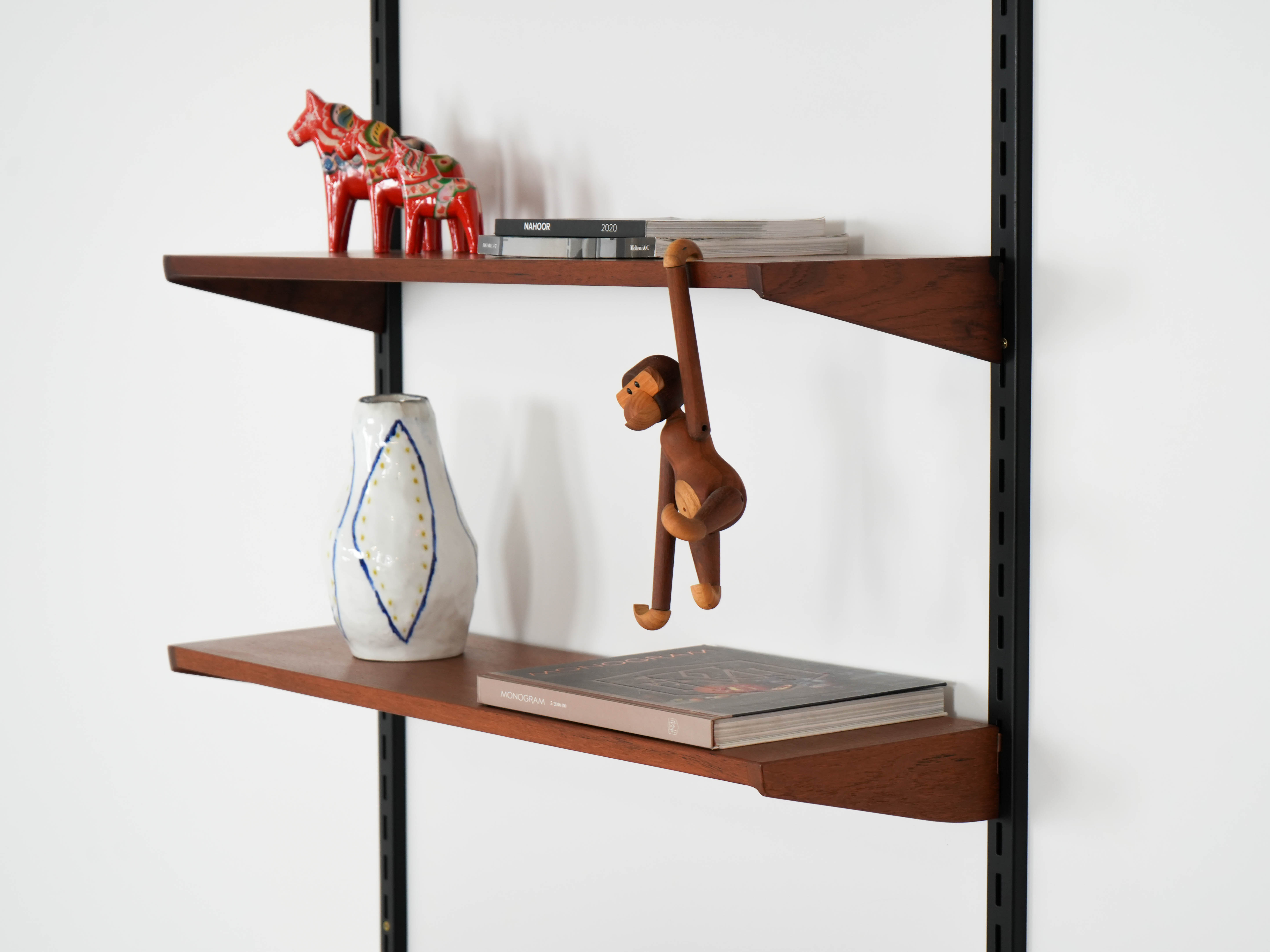 Modular teak shelving unit 1960s