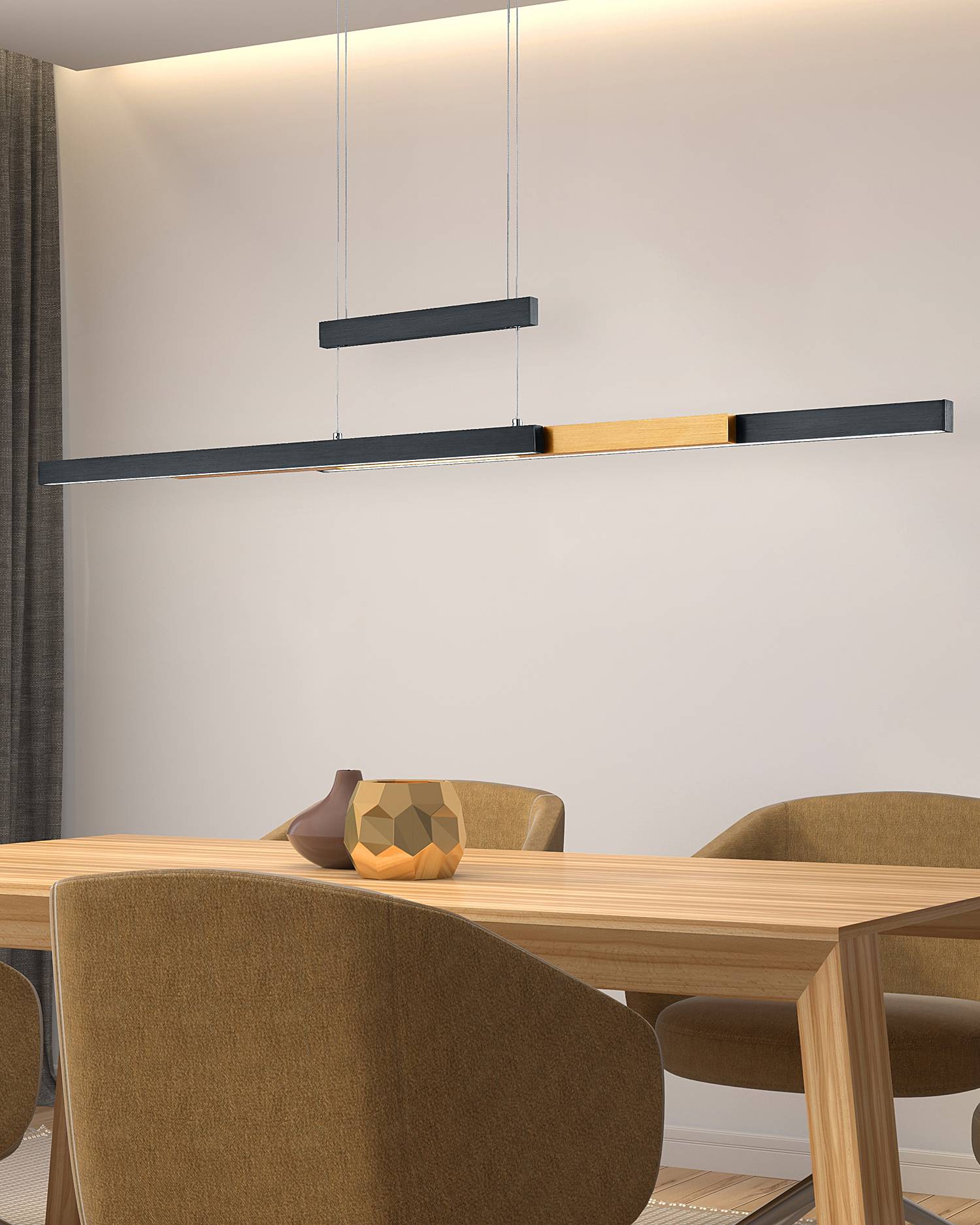 1-flammig LED-Pendelleuchte Trajan Eisen