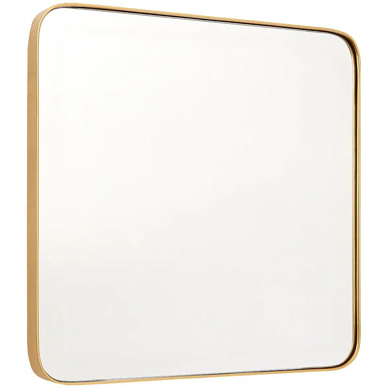Tia Kleine Goldfinish Quadratische Wandspiegel
