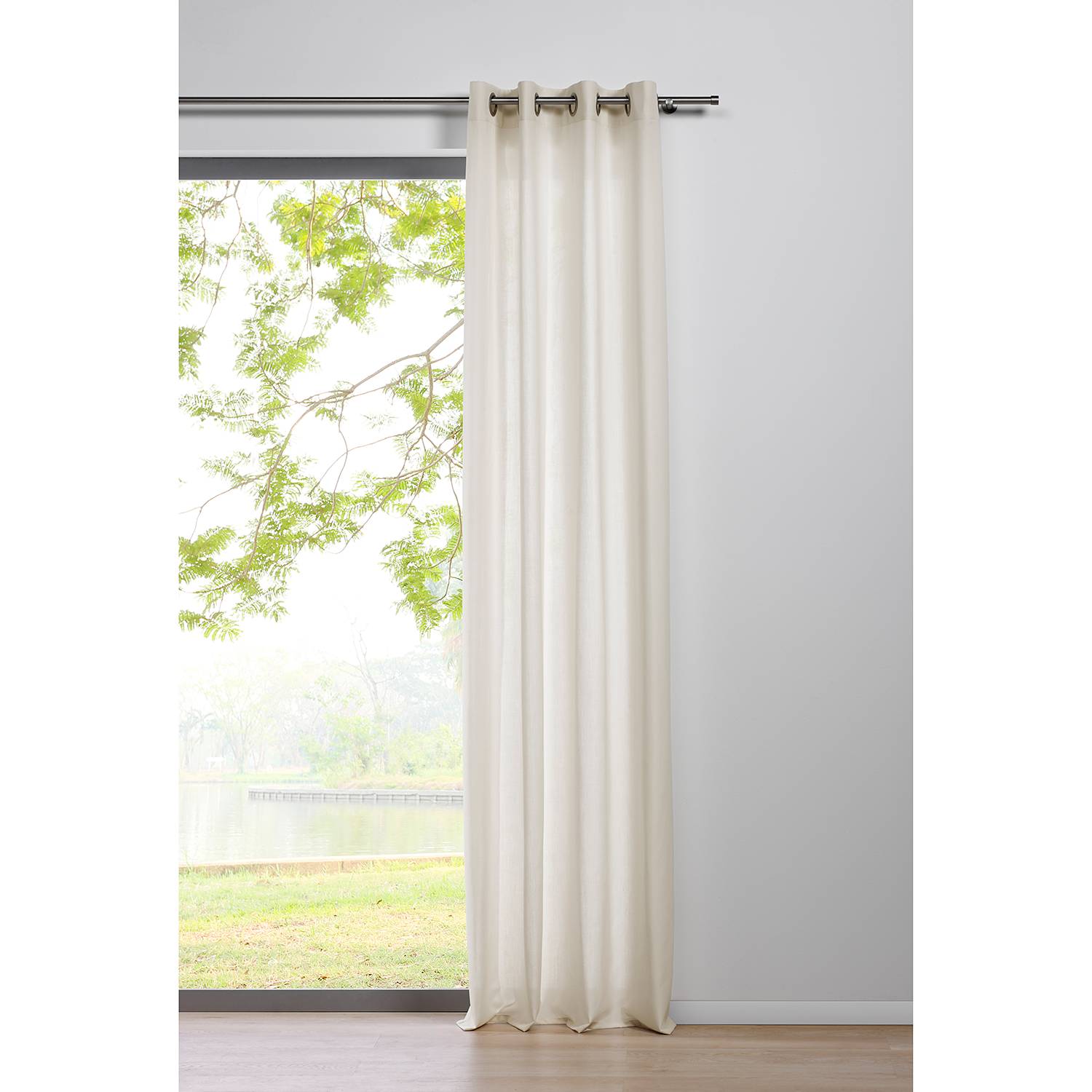 Ösenschal Mood Polyester Ecru 135 x 300 cm
