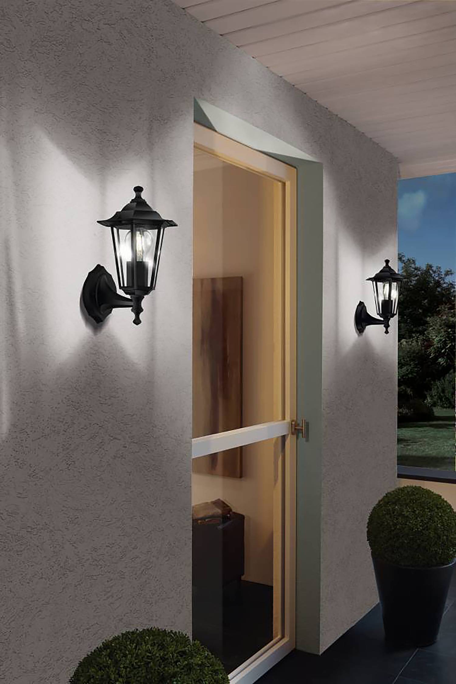 Laterna Typ B Wandleuchte ohne Sensor Aluminium Glas