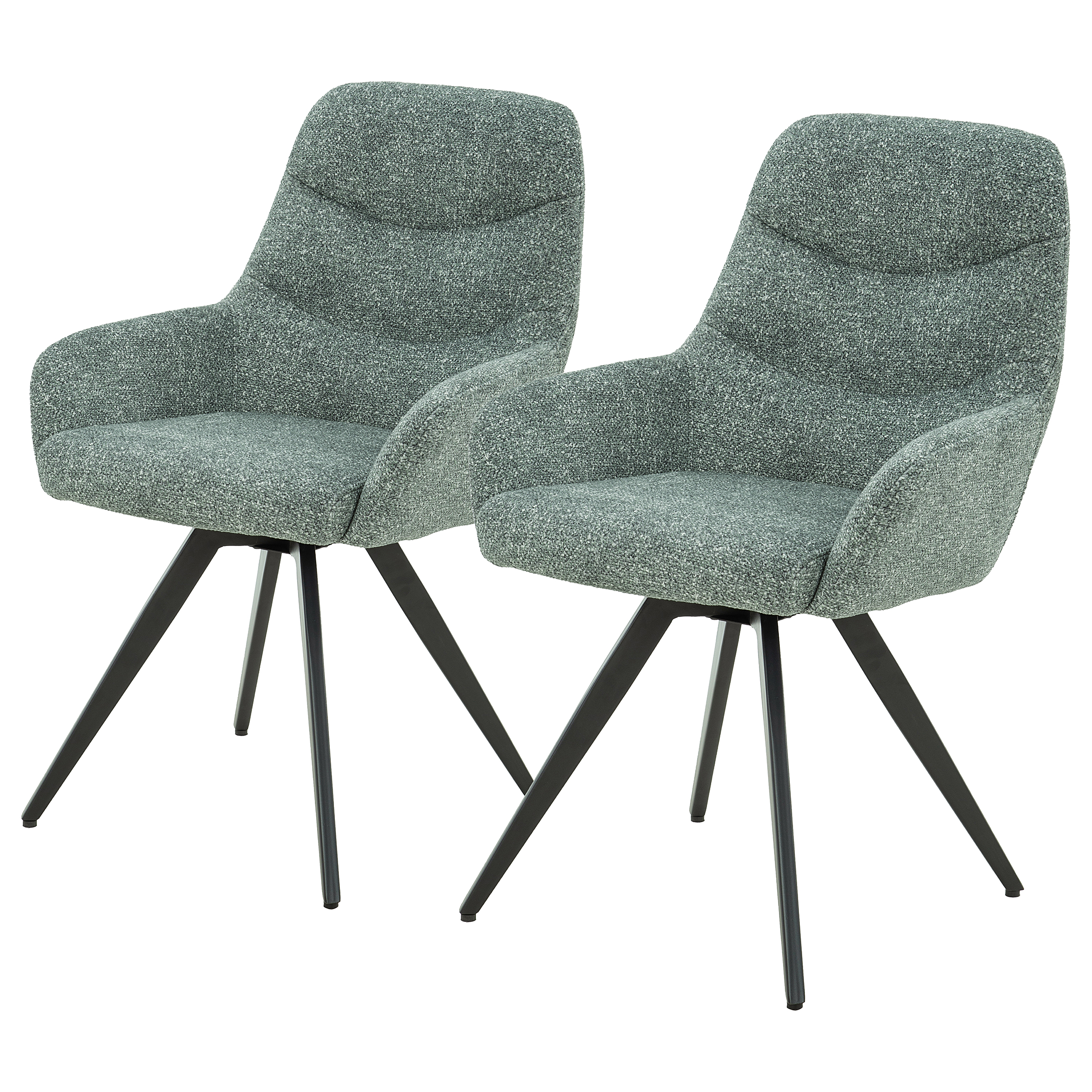 Armlehnenstuhl Cabac 2er-Set Mintgrün