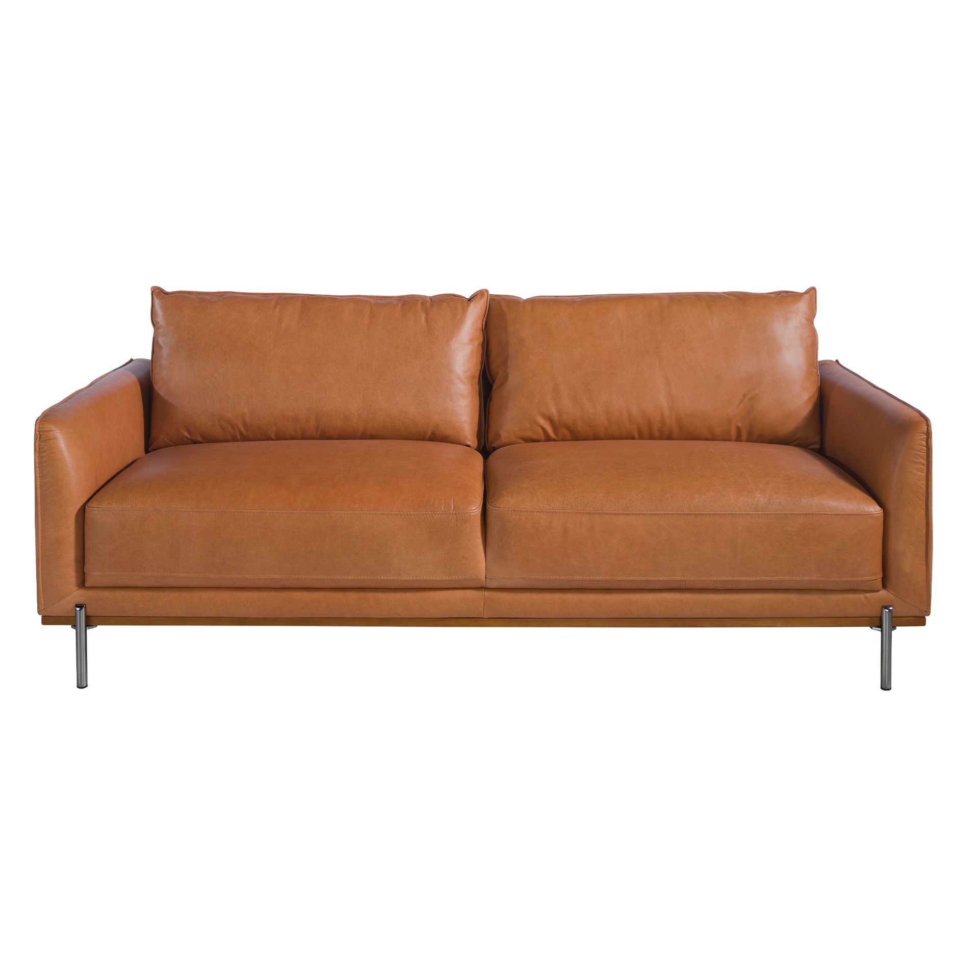 3-Sitzer Sofa in braunem Leder 6130