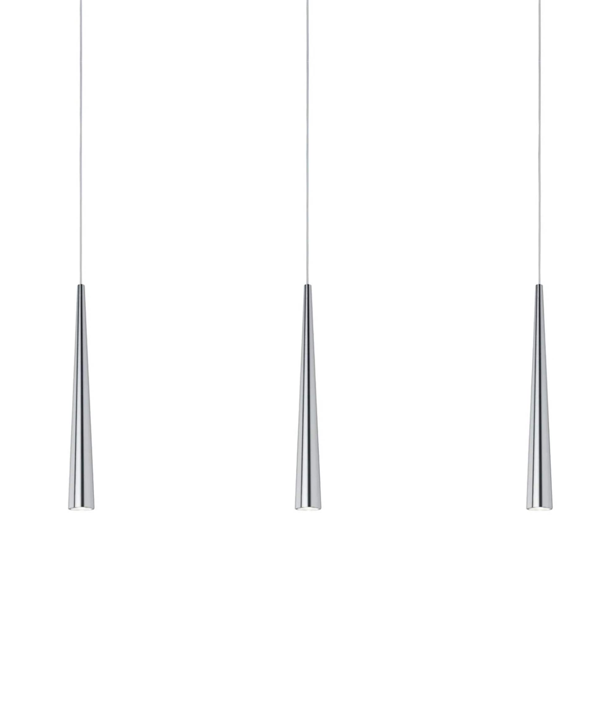 LED Pendelleuchte Gutta II 3-flammig Aluminium