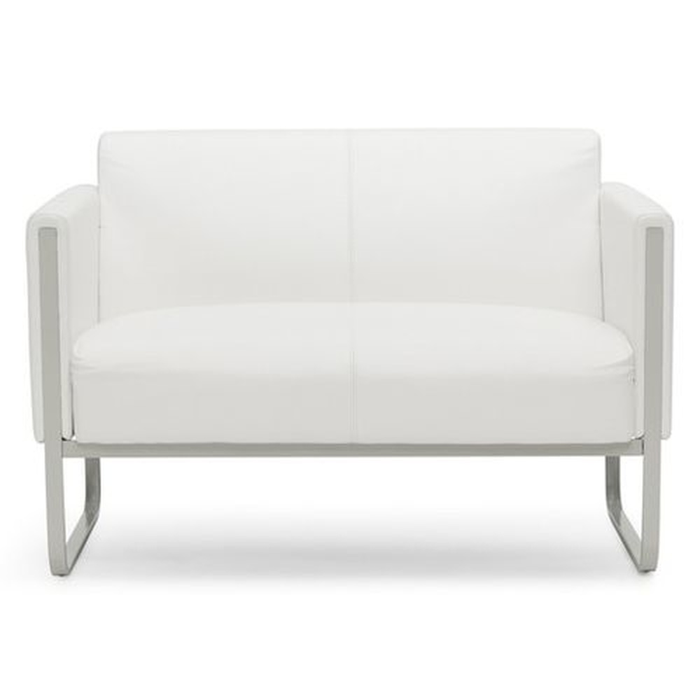 ARUBA 2-Sitzer Sofa Kunstleder Weiß