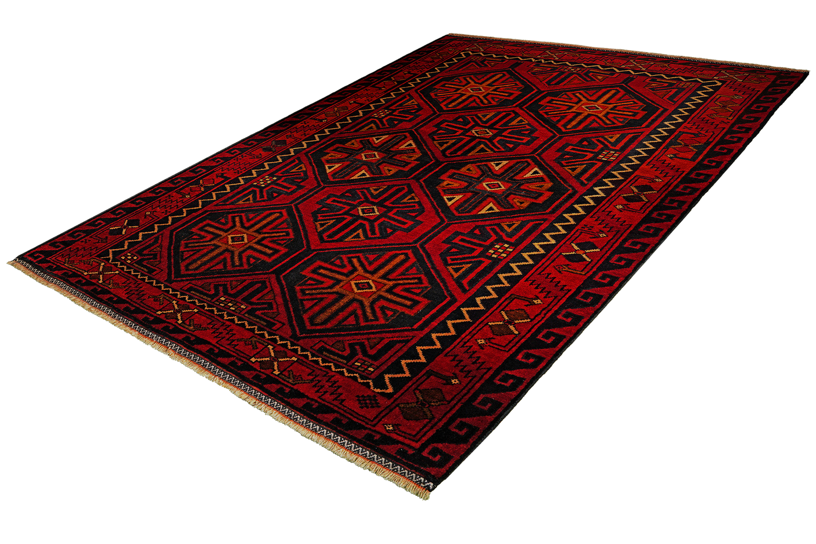 Lori Teppich Wolle Rot