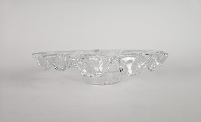 Vintage Teelichthalter Glas Transparent 1960er Jahre 