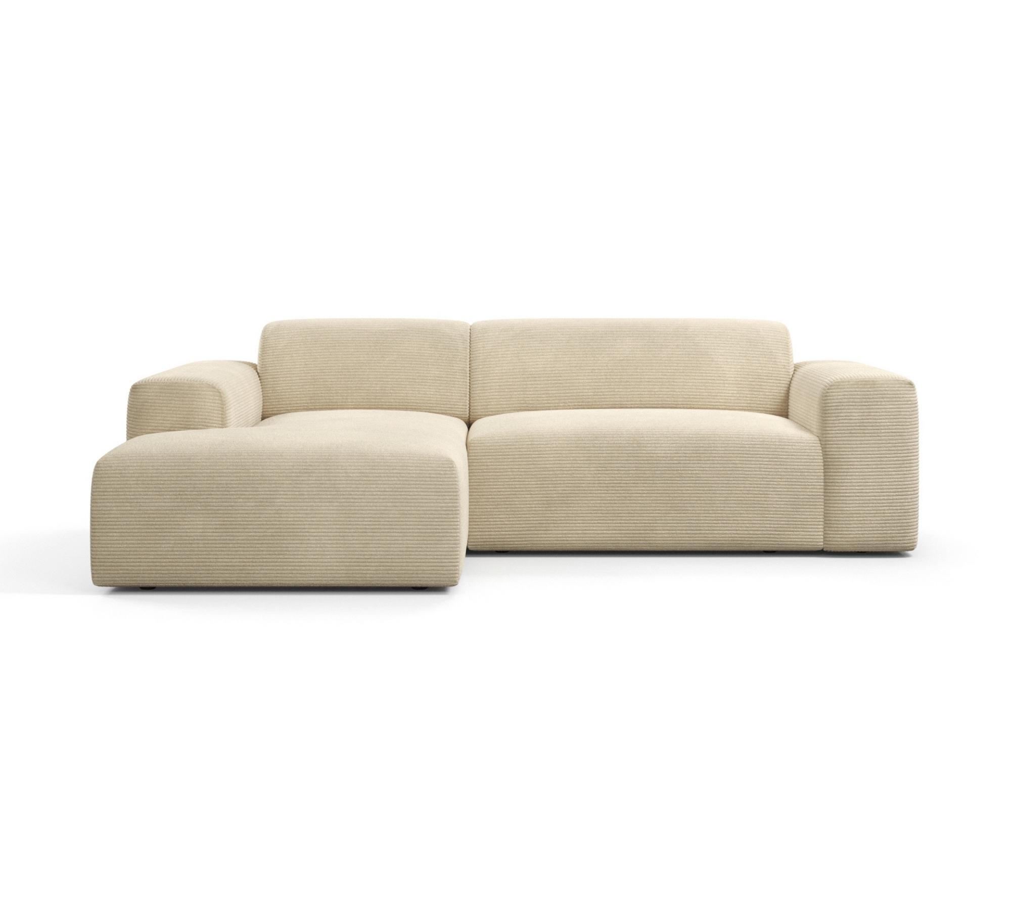 2-Sitzer Karen Récamiere Links Cord Samt Creme