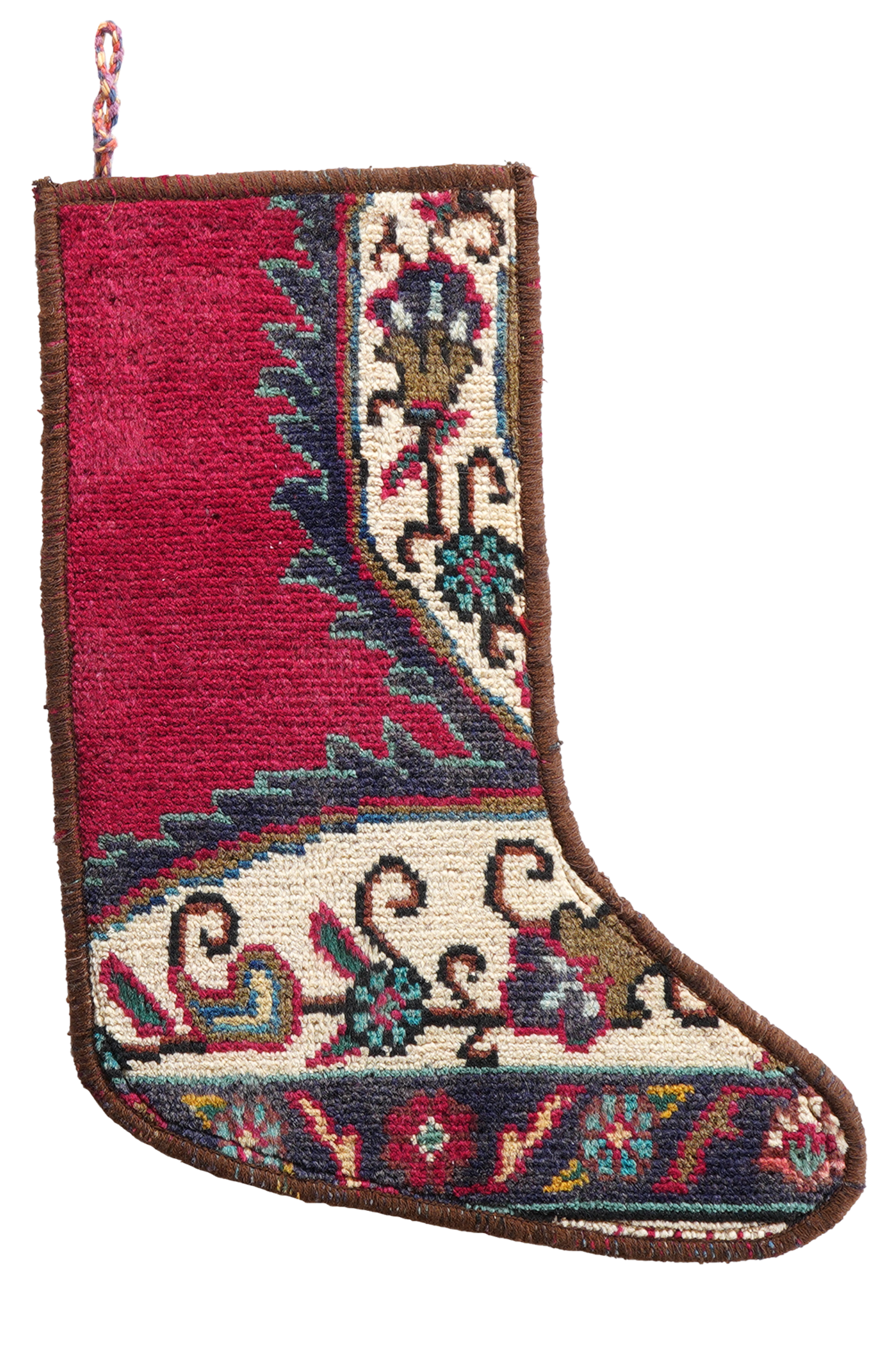 Calza di Natale Lana Multicolore 41x56cm