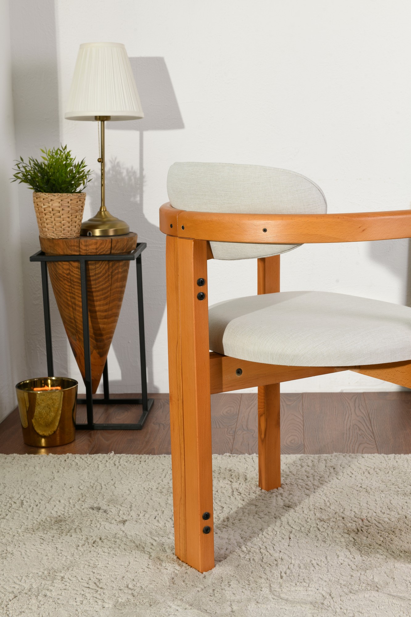 2x Touch Chair Wood Veneer Cream