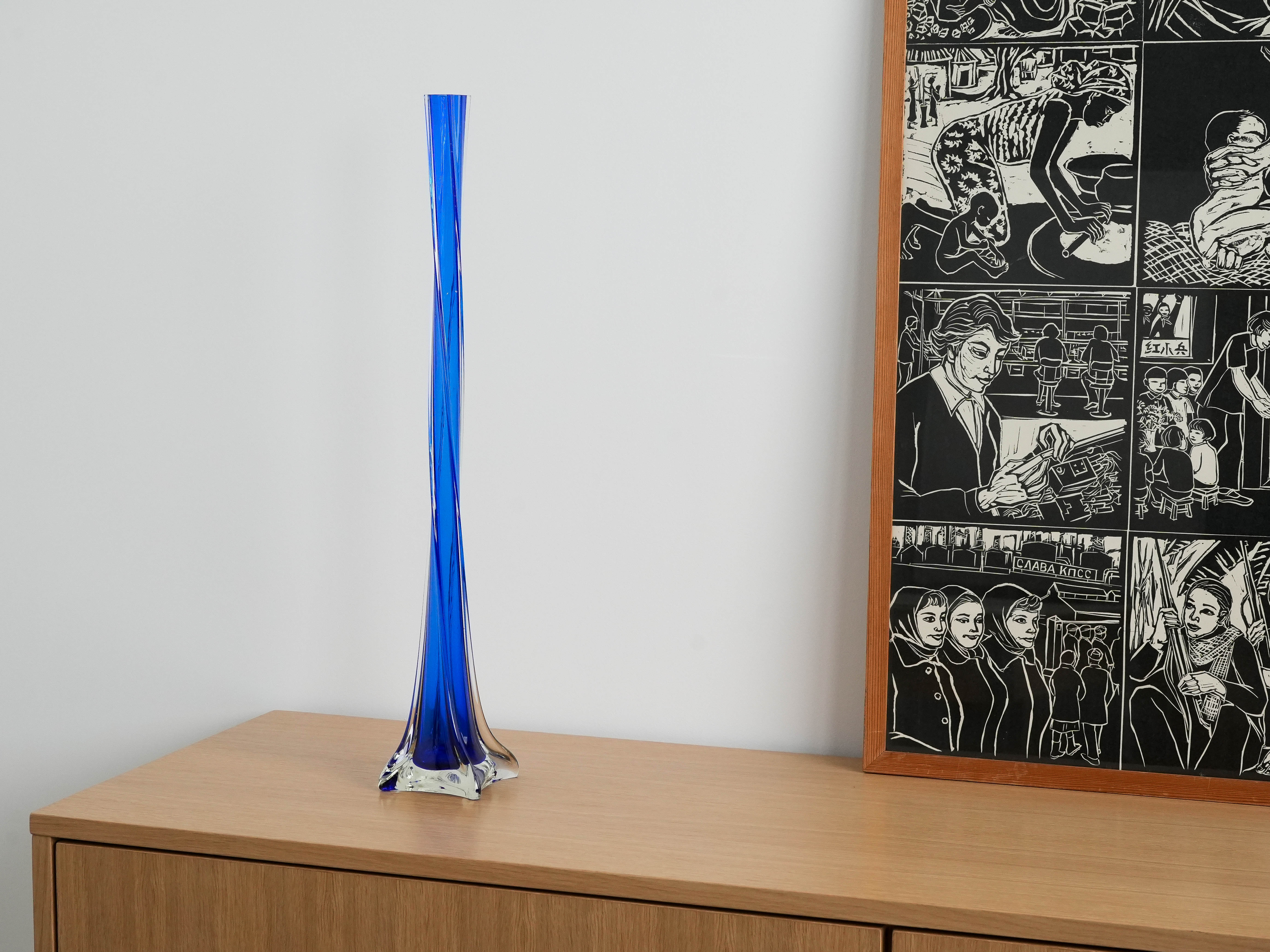 Cobalt vase blue 1970s