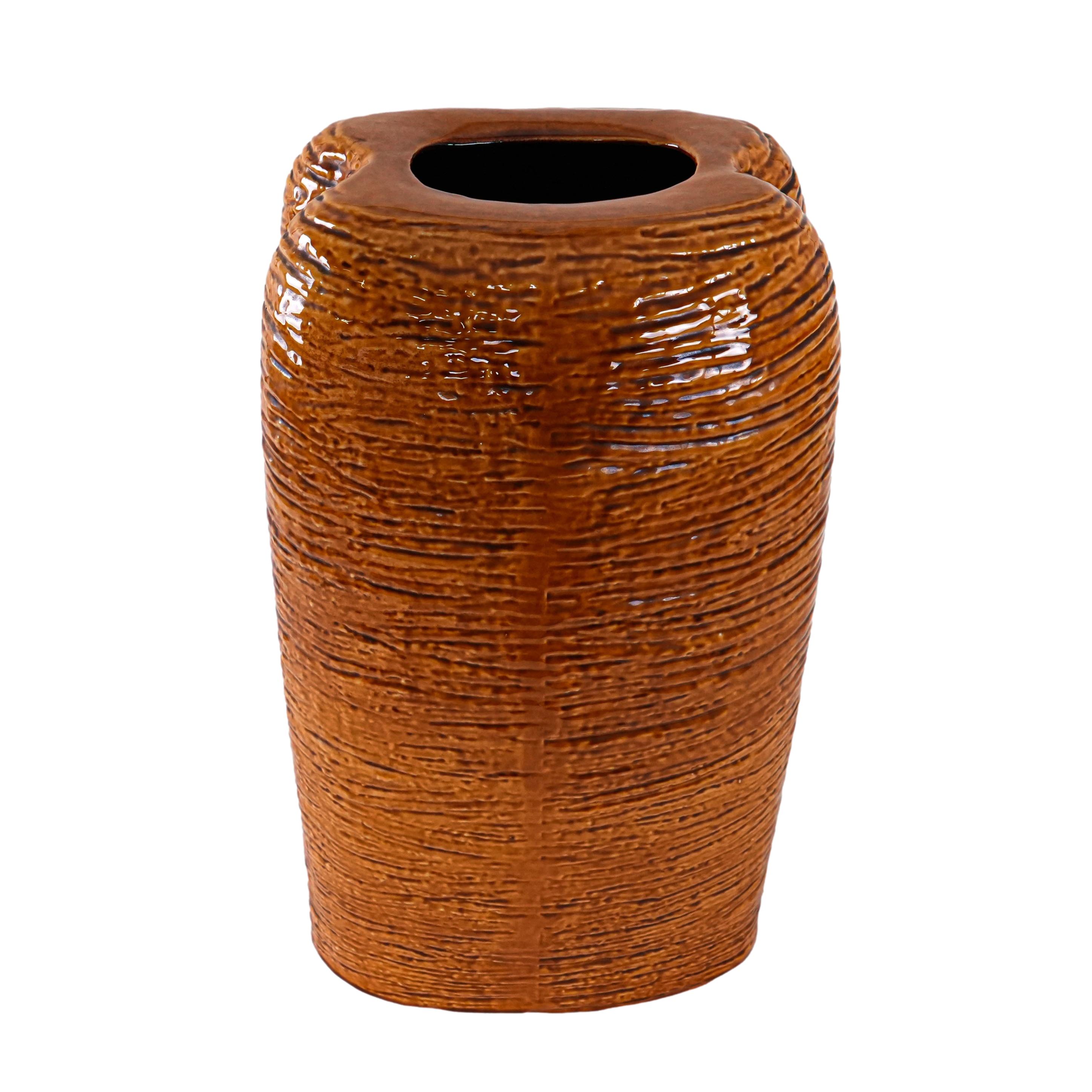 Keramikvase Braun