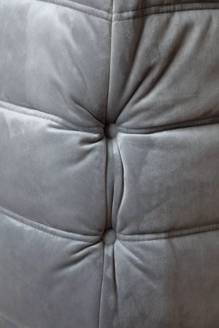 Togo Divano angolare velluto grigio argento