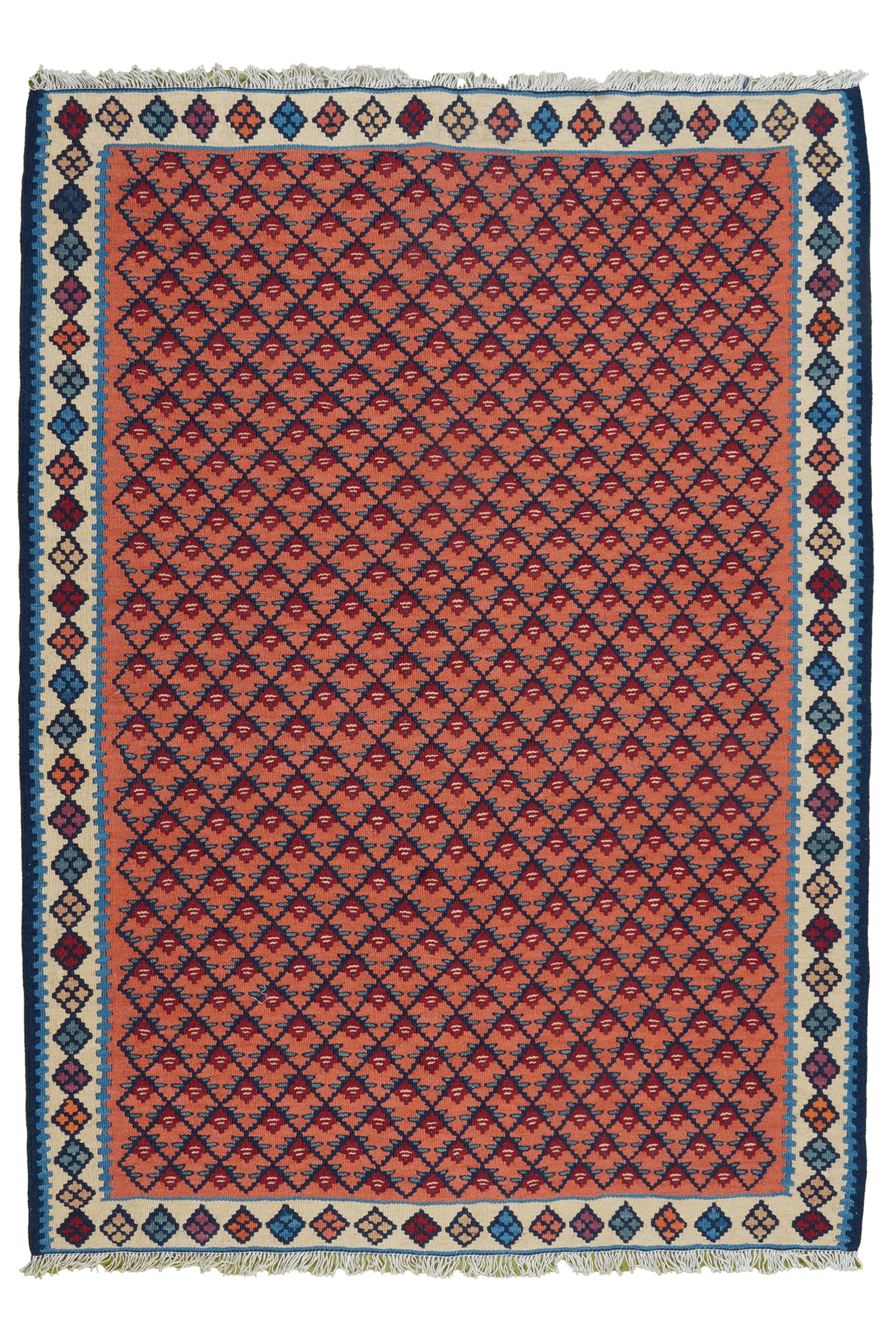 Kilim Senneh Teppich Mehrfarbig