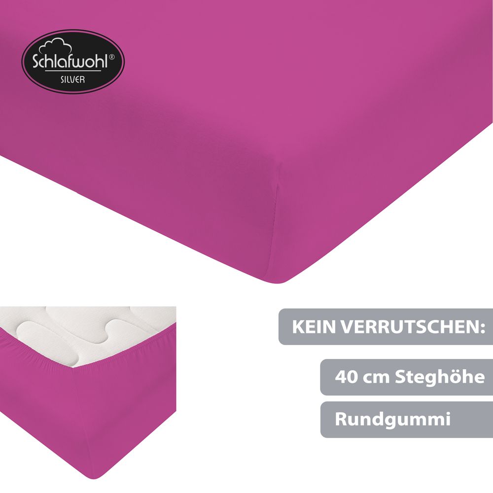 Spannleintuch für Boxspringbett aus Baumwolle Orchidee