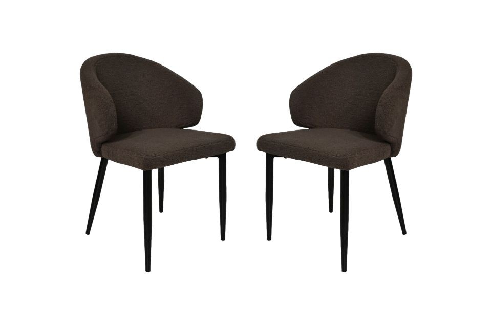 2x Yuna Esszimmerstuhl Espressobraun