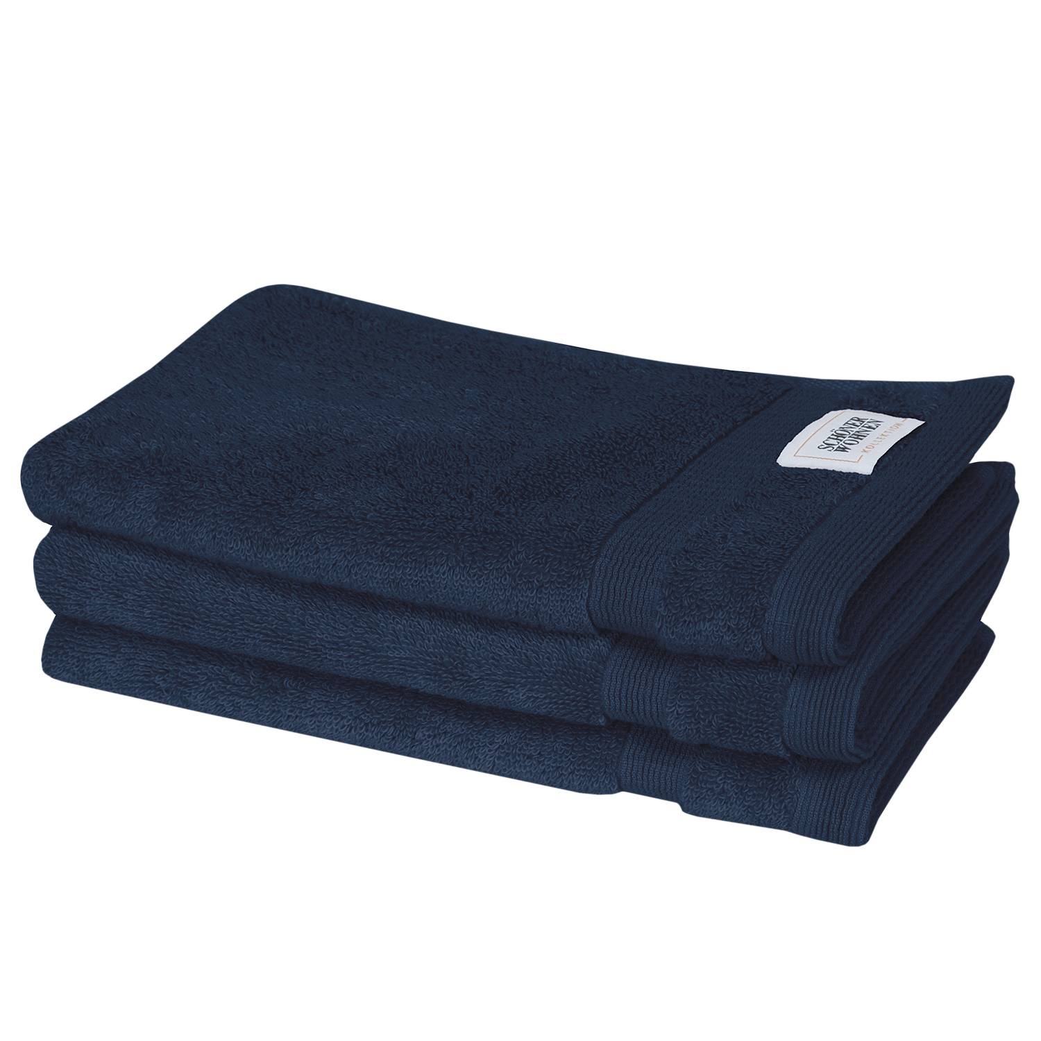 Cuddly Gästehandtuch Baumwolle Marineblau