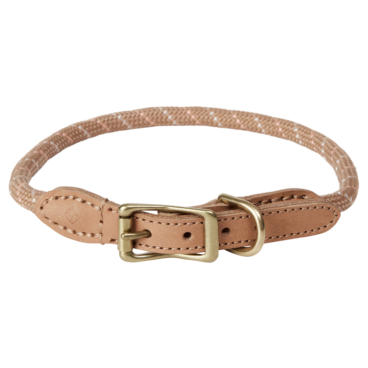 Perry Hundehalsband Extra Groß Leder Nylon Creme
