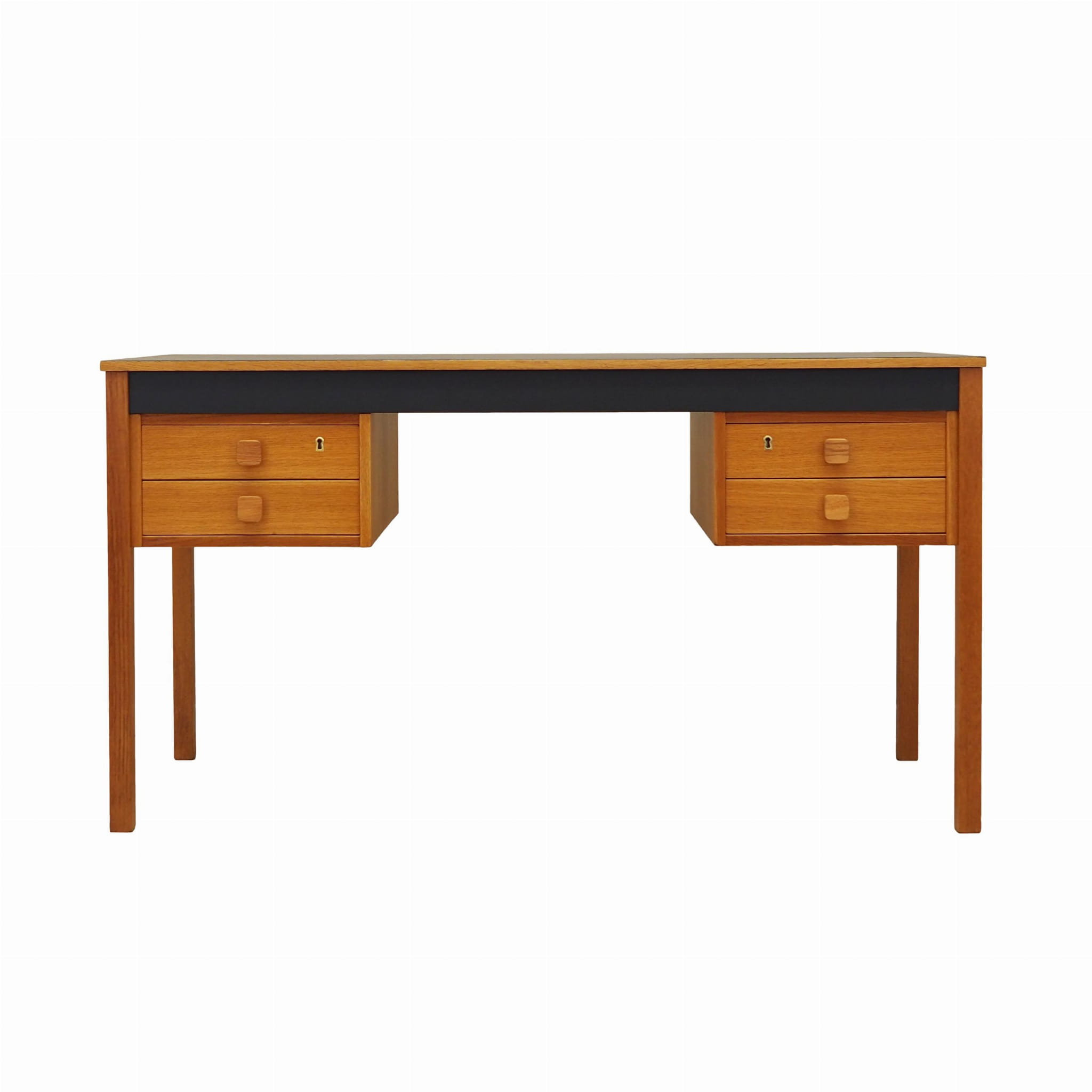 Vintage Desk Ash Wood Brown 1970s