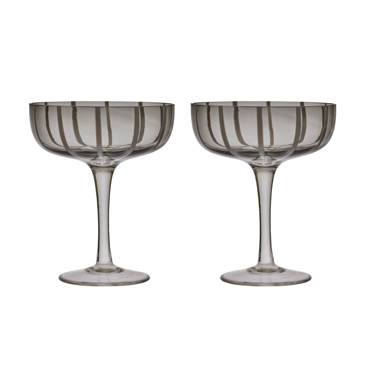 2x Mizu Coupe Glas Grau