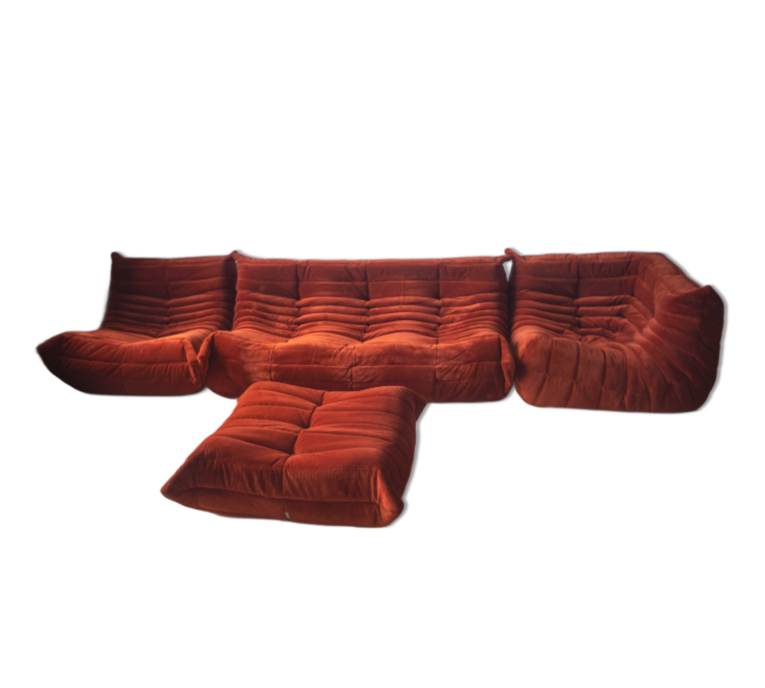 Togo Lounge Set 4-tlg. Cord Orange