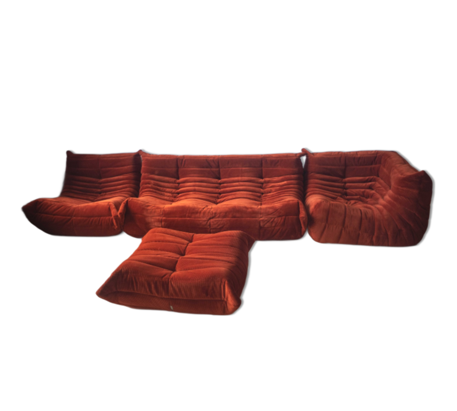 Togo Lounge Set 4-piece Cord Orange