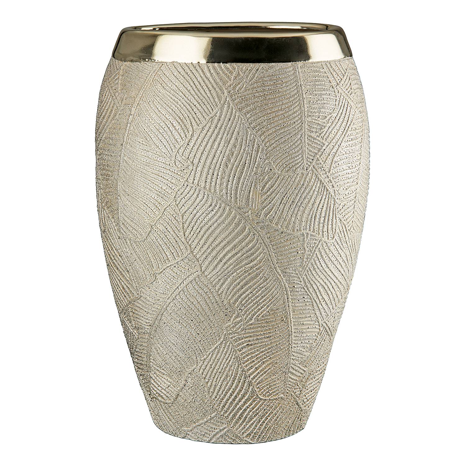 Cascade Vase Ceramic Champagne