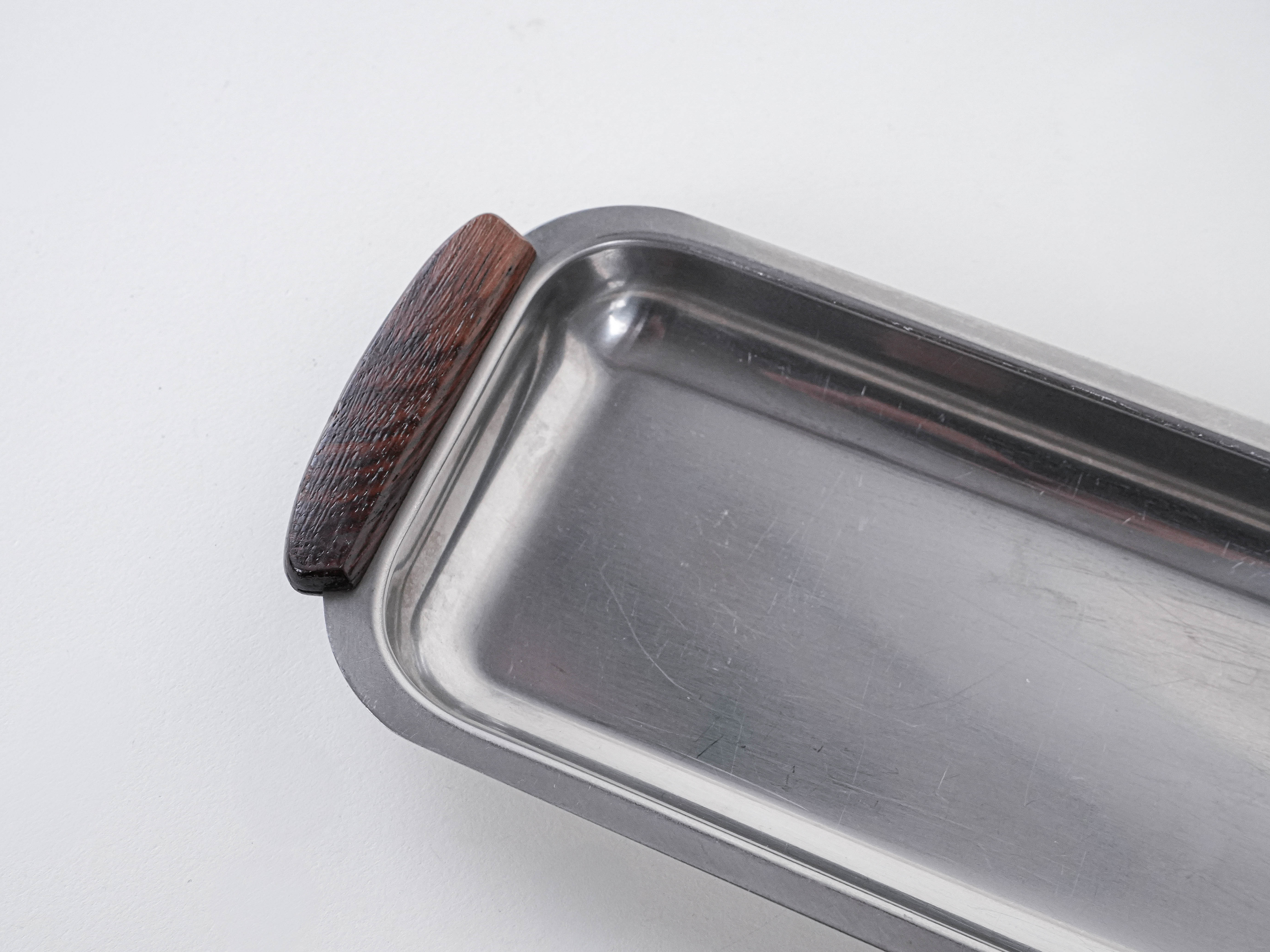 Stainless steel tray 1970s