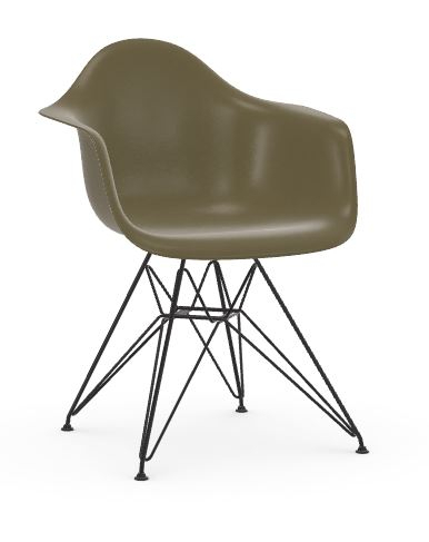 Eames Fiberglass Chair DAR Kunststoff Raw Umber