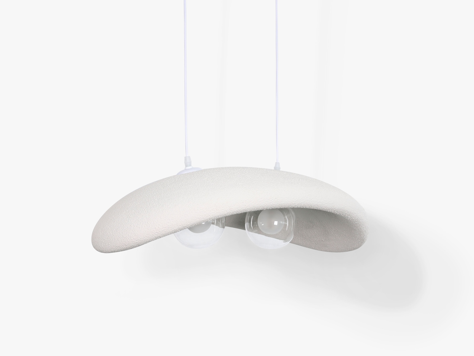 Rut Lampada a sospensione in tessuto bianco 66x50x20 cm