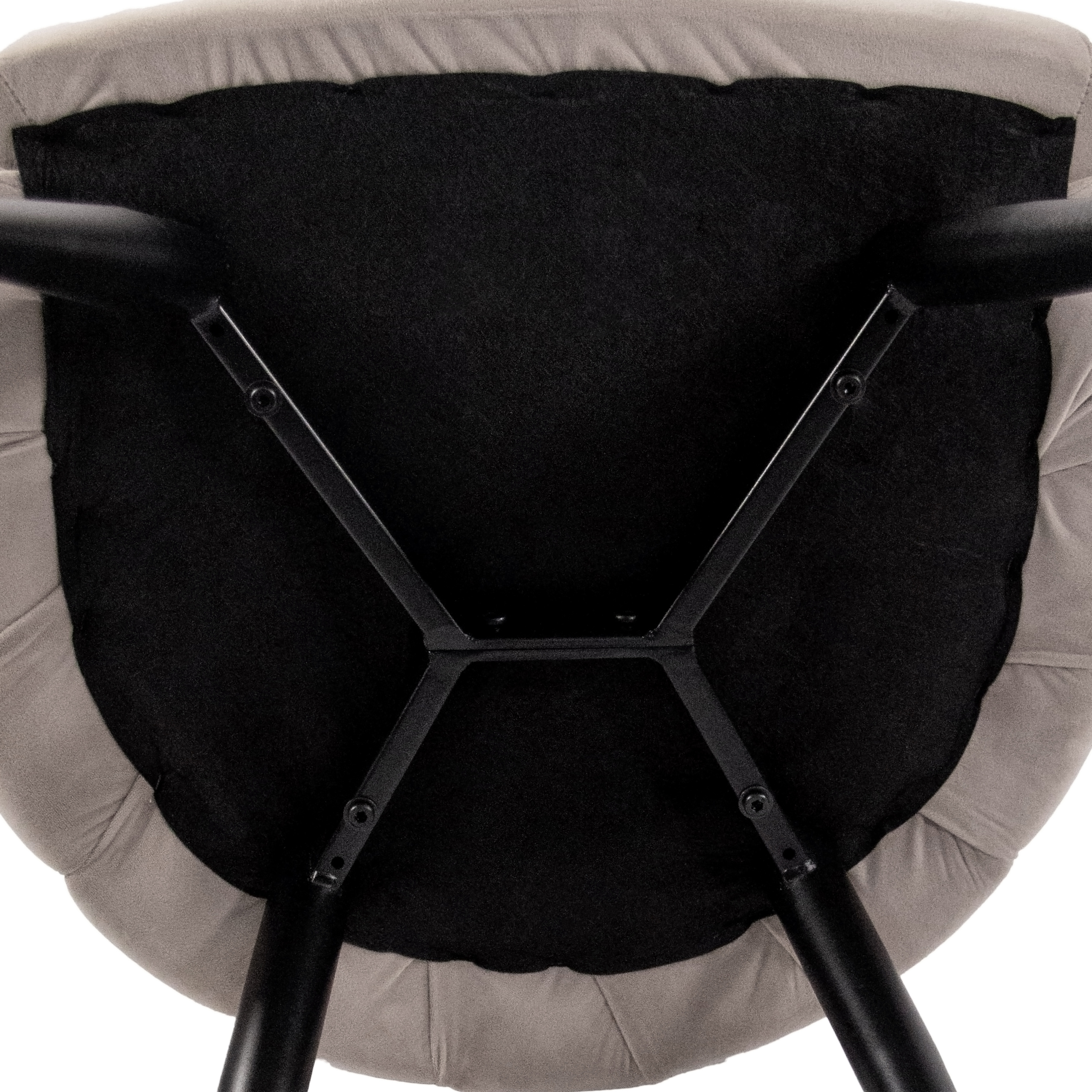 SCALLORE Dining chair in shell shape velvet grey