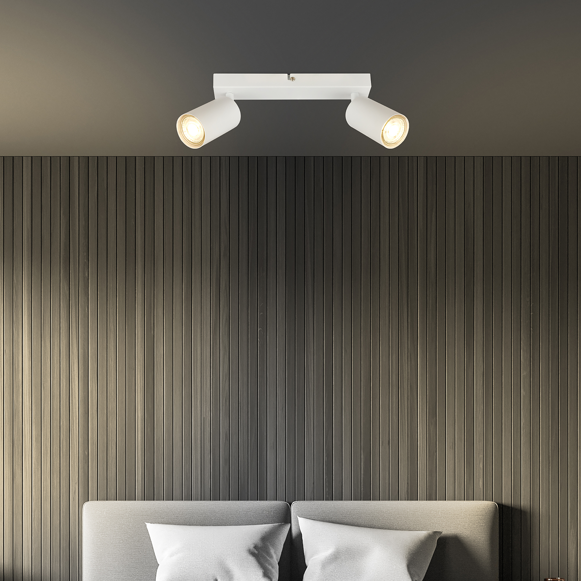 LED Deckenleuchte Spot Weiß Flammenanzahl: 2