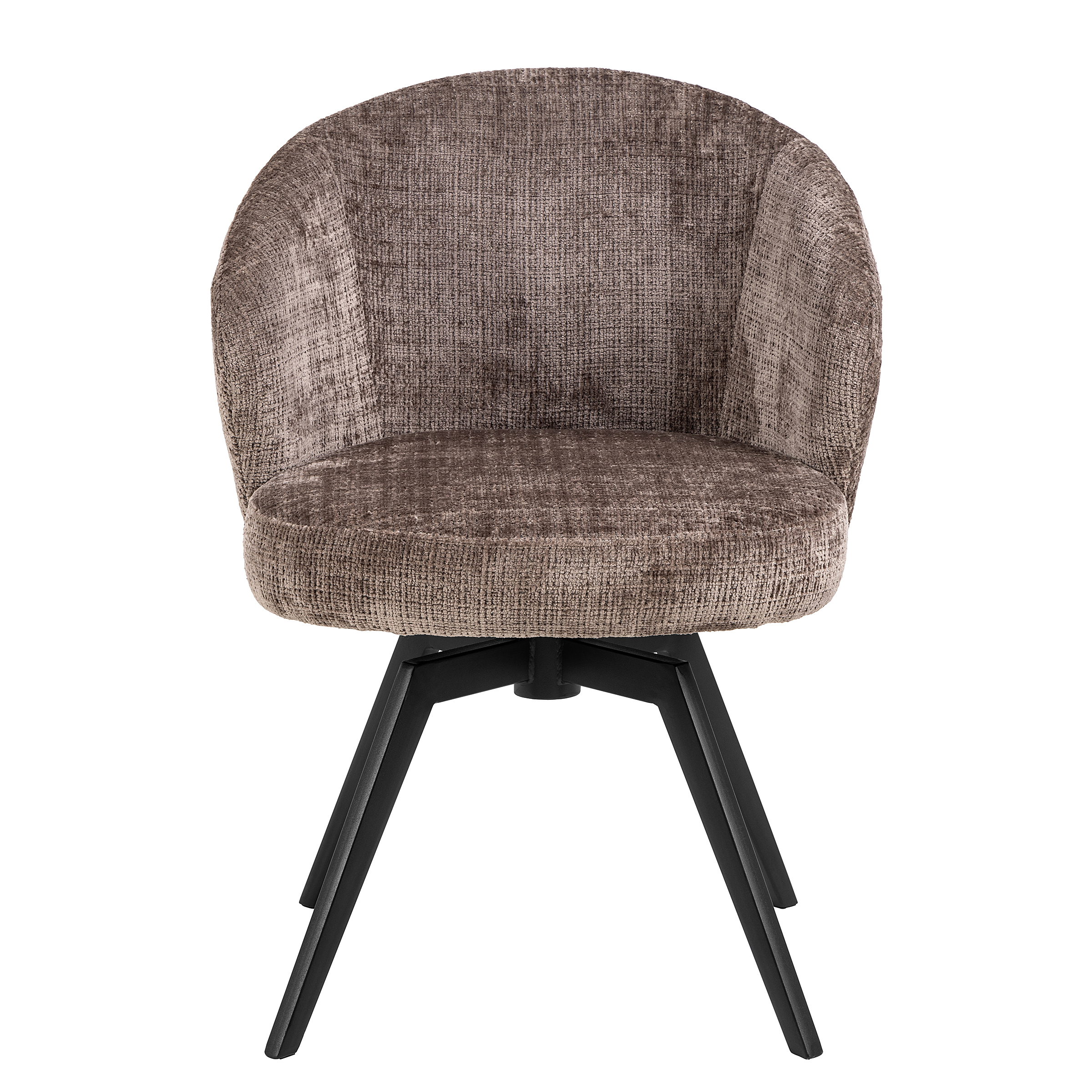 Armchair PERIM Textured fabric Steel Brown Black