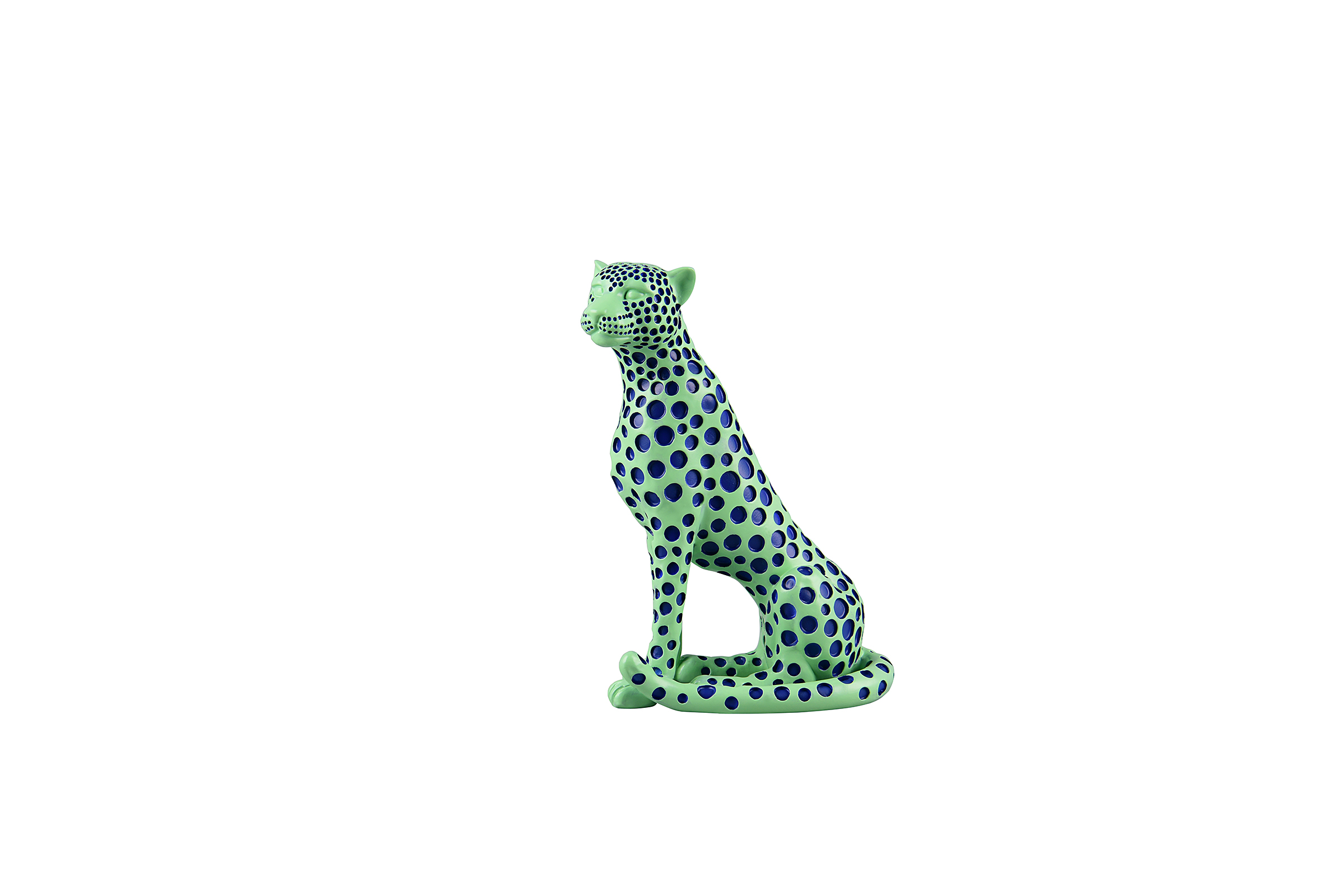 Skulptur Pantra Polyresin Grün