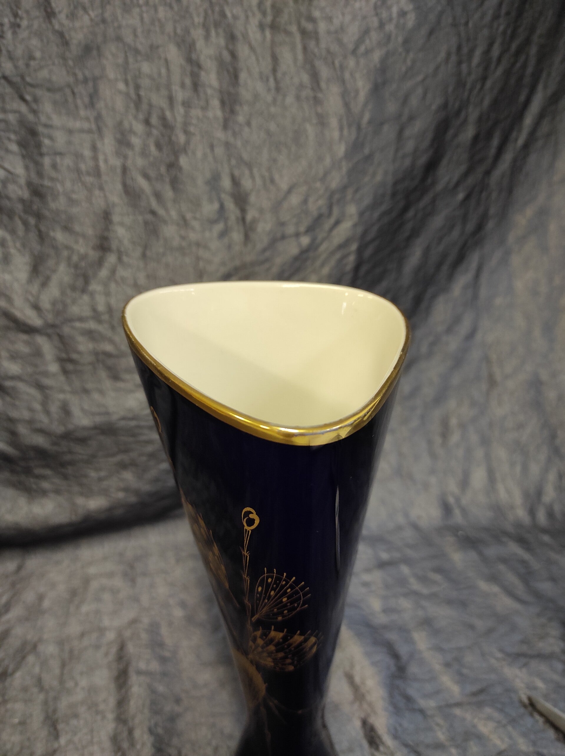Vintage Vase Porzellan Blau
