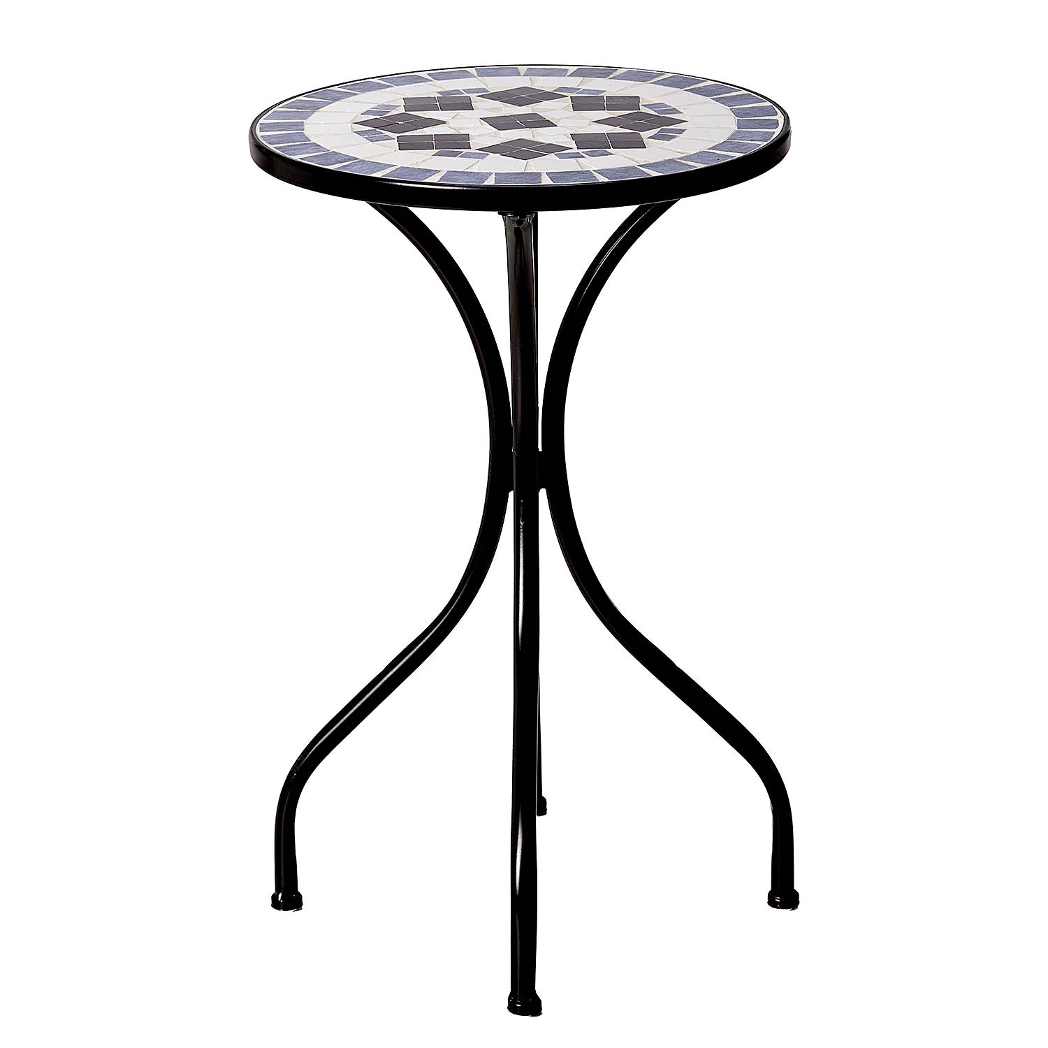 Side table PALAZZO iron ceramic light blue
