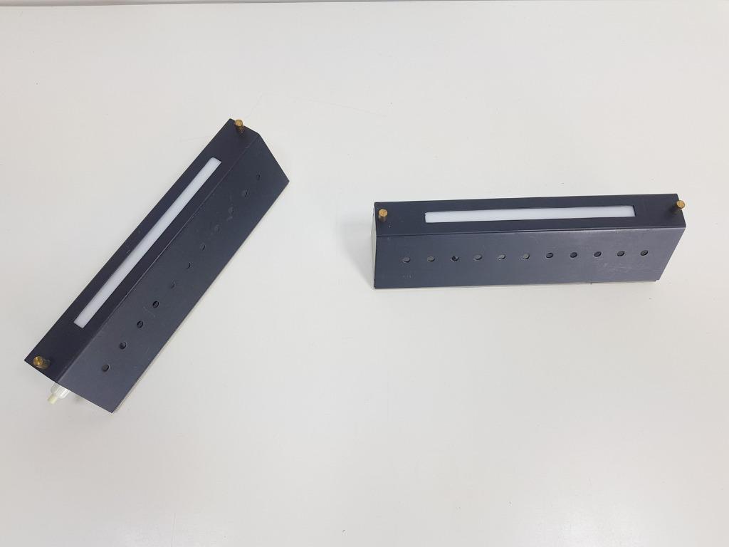 2x Wandlampe Metall Acrylglas
