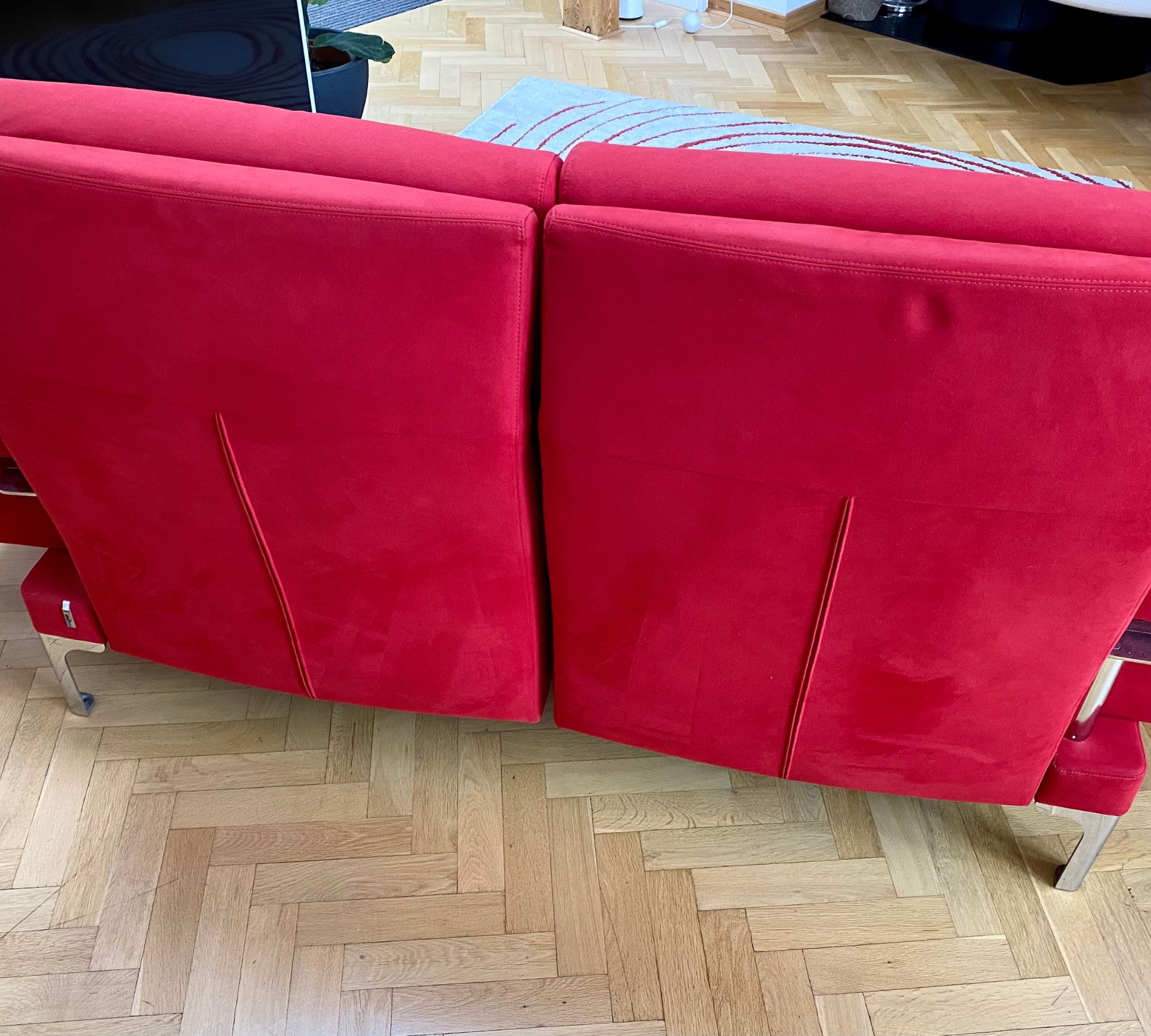 Sofa Erpo Textil Rot