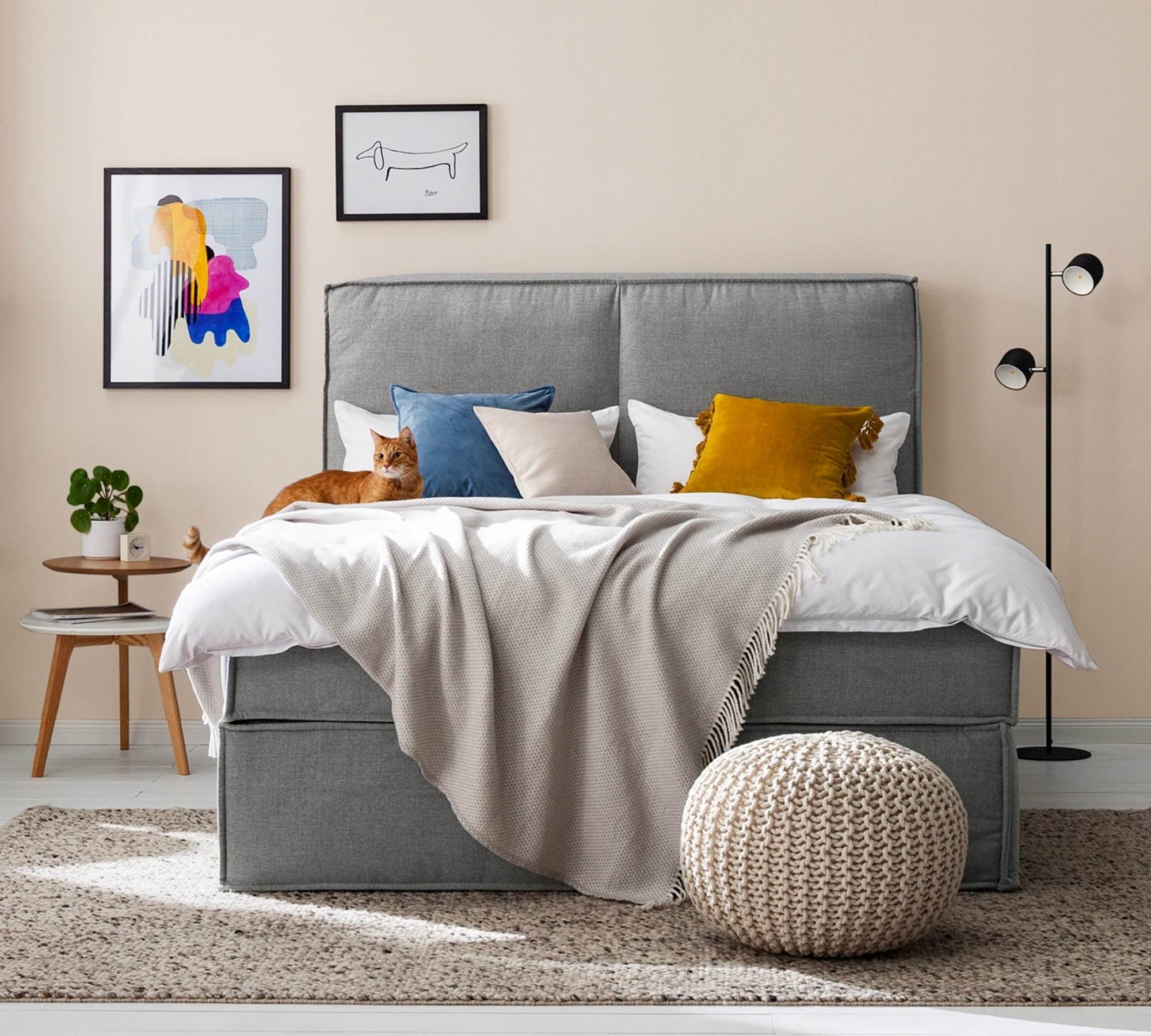 LED-Stehleuchte Jon Eisen 2-flammig Schwarz