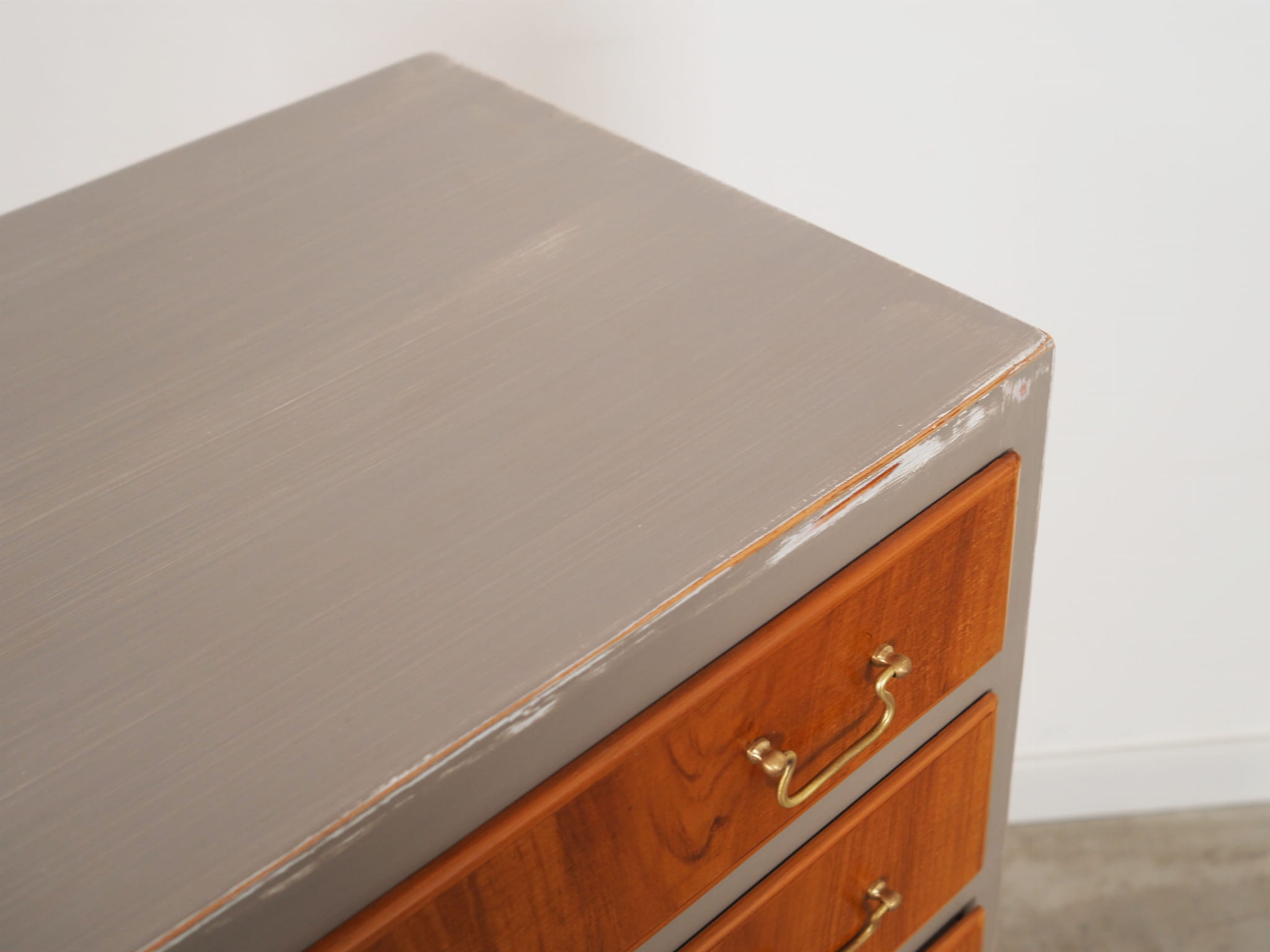 Vintage chest of drawers walnut brown 1960s